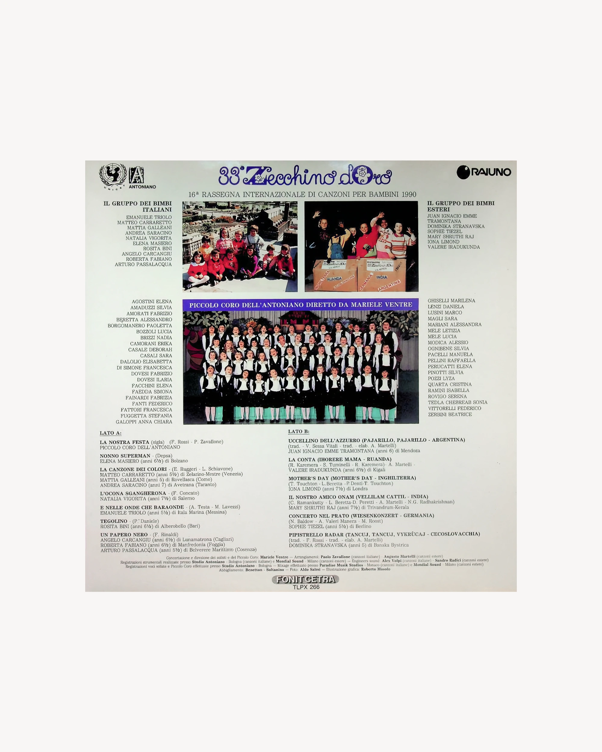 33° Zecchino d’Oro 1990 LP Fonit - Cetra Spa