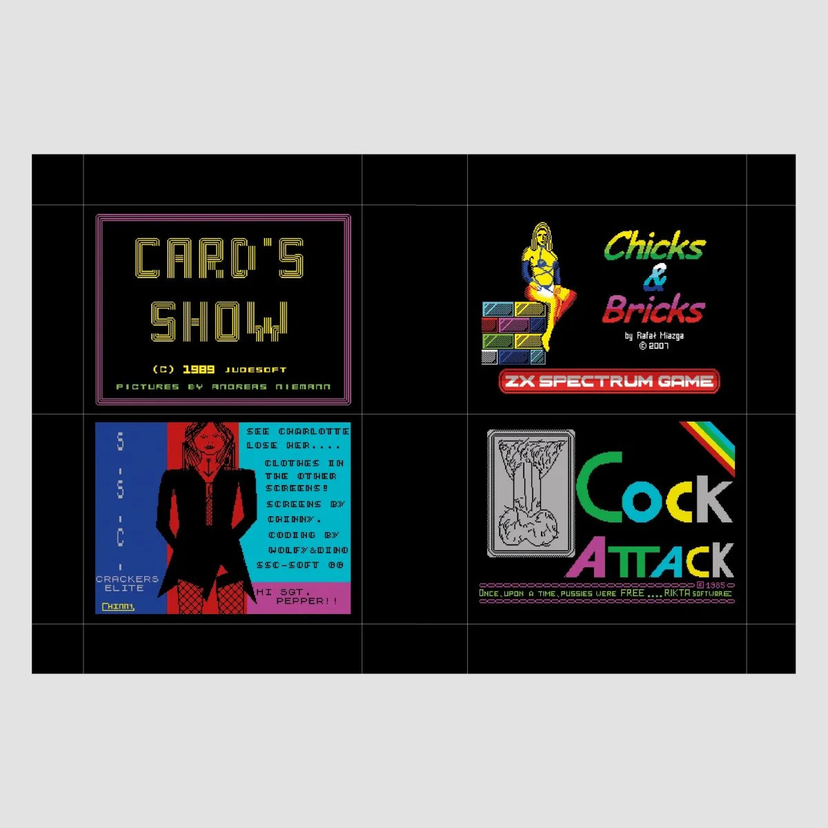 8-BIT PORN VIDEO GAMES - Masala Noir Art Masala Noir