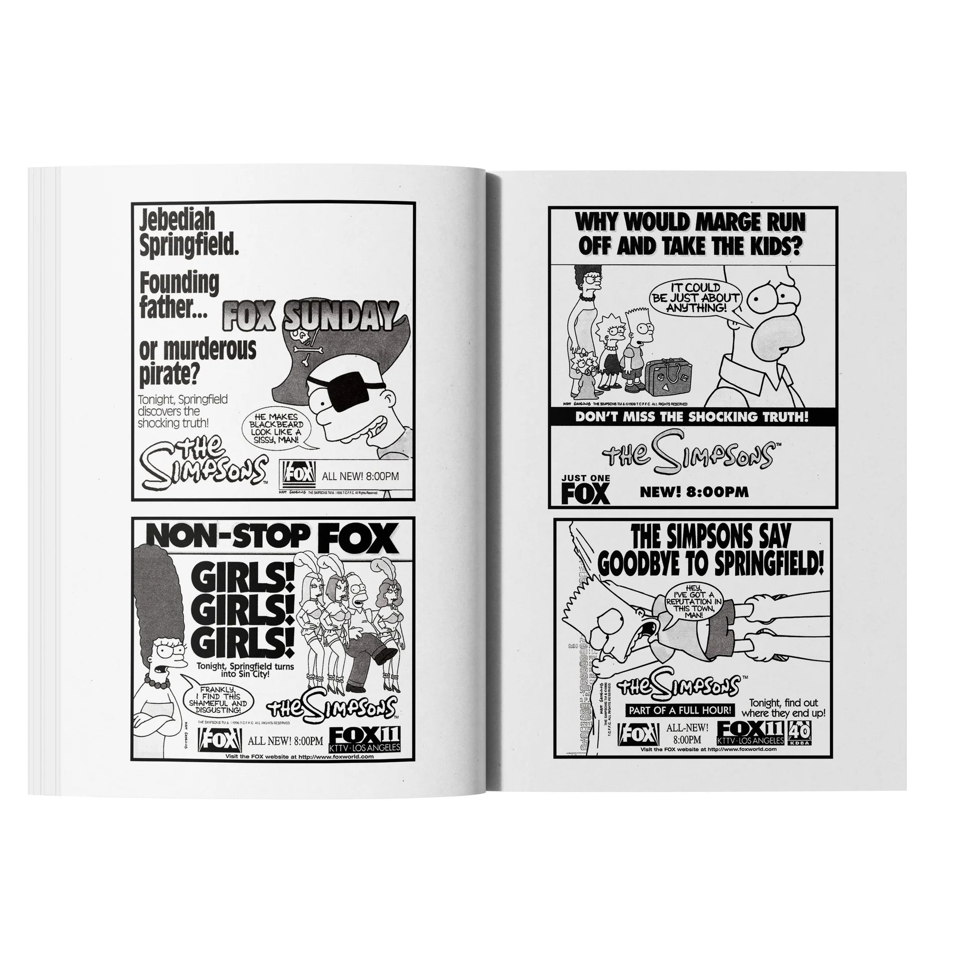 A Compendium of Print Advertising from The Simpsons (new expanded edition) - Lock Books Art Books Lock Books
