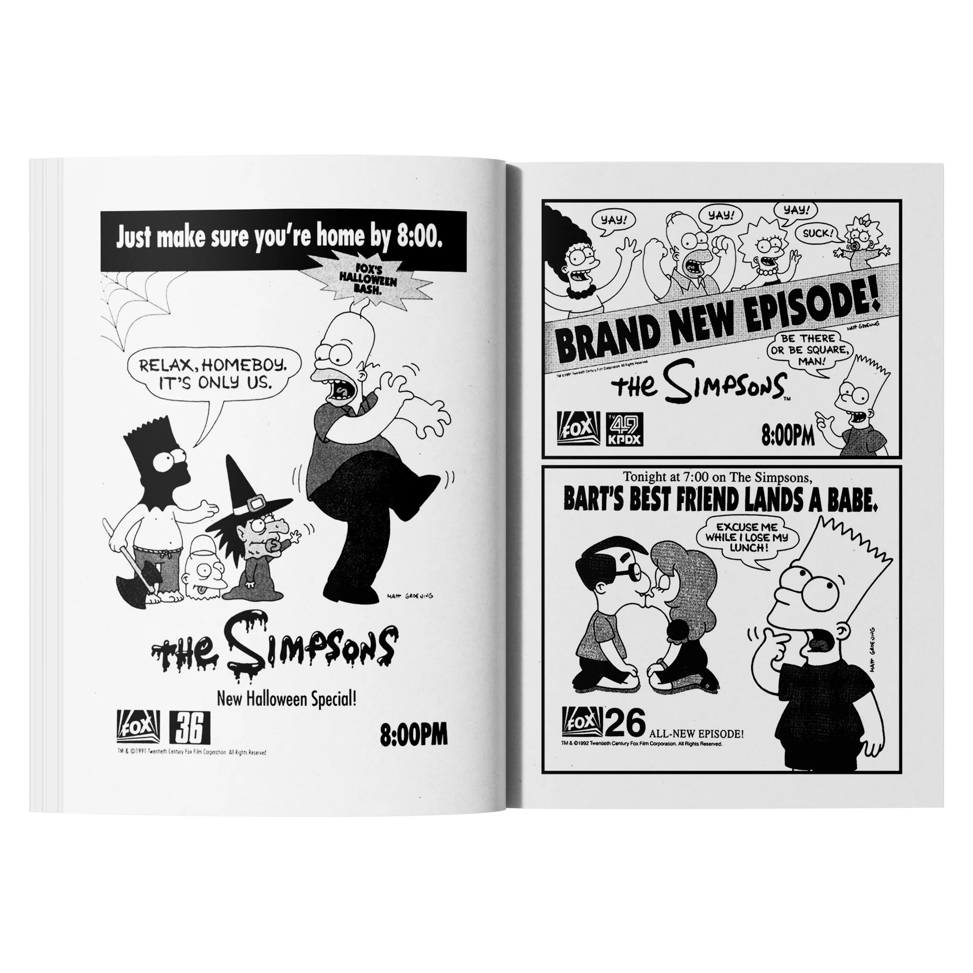 A Compendium of Print Advertising from The Simpsons (new expanded edition) - Lock Books Art Books Lock Books