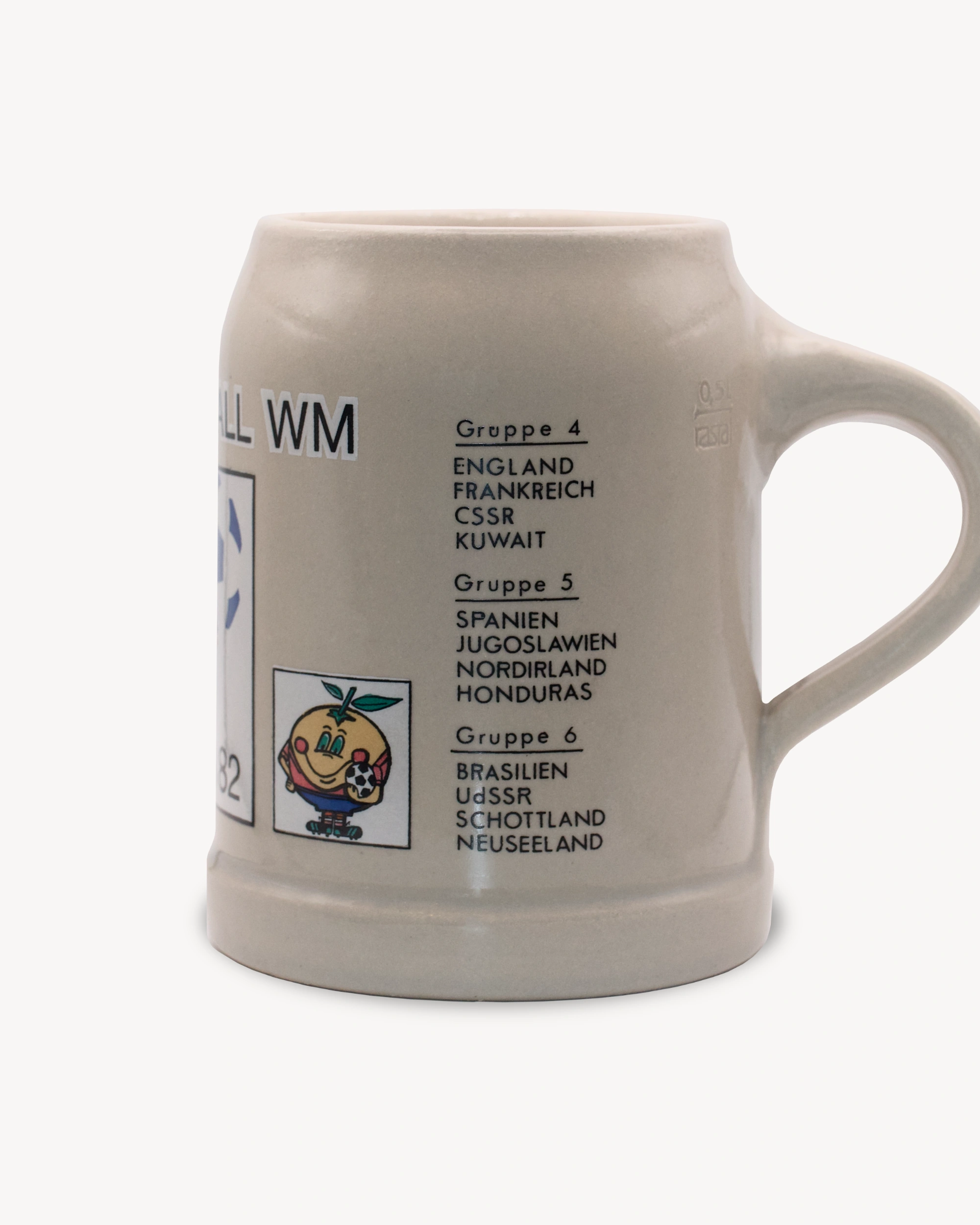 Beer Stein "Fussball WM España 82" Cups Rastal