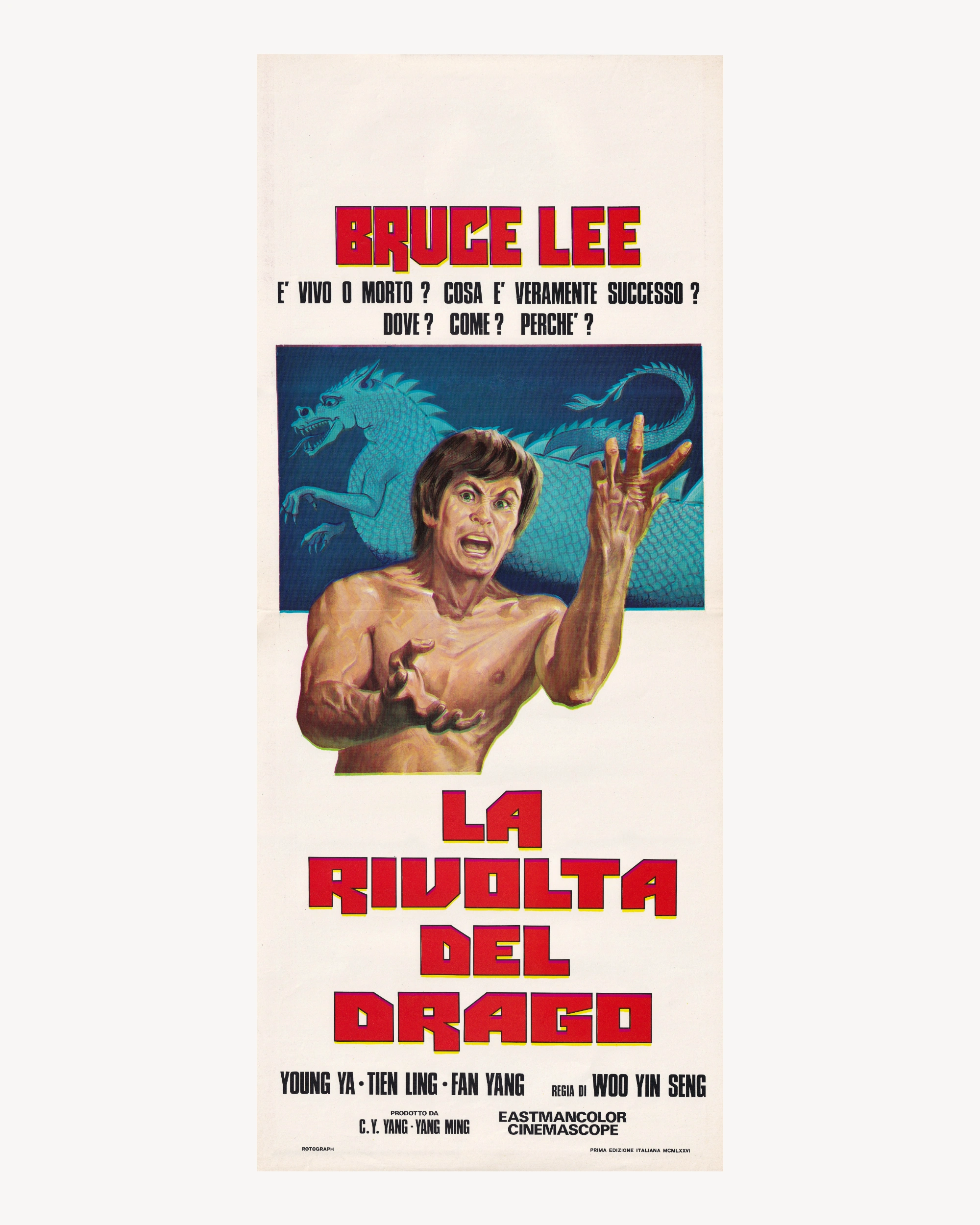 Bruce Lee - La Rivolta del Drago Cinema Posters Props!