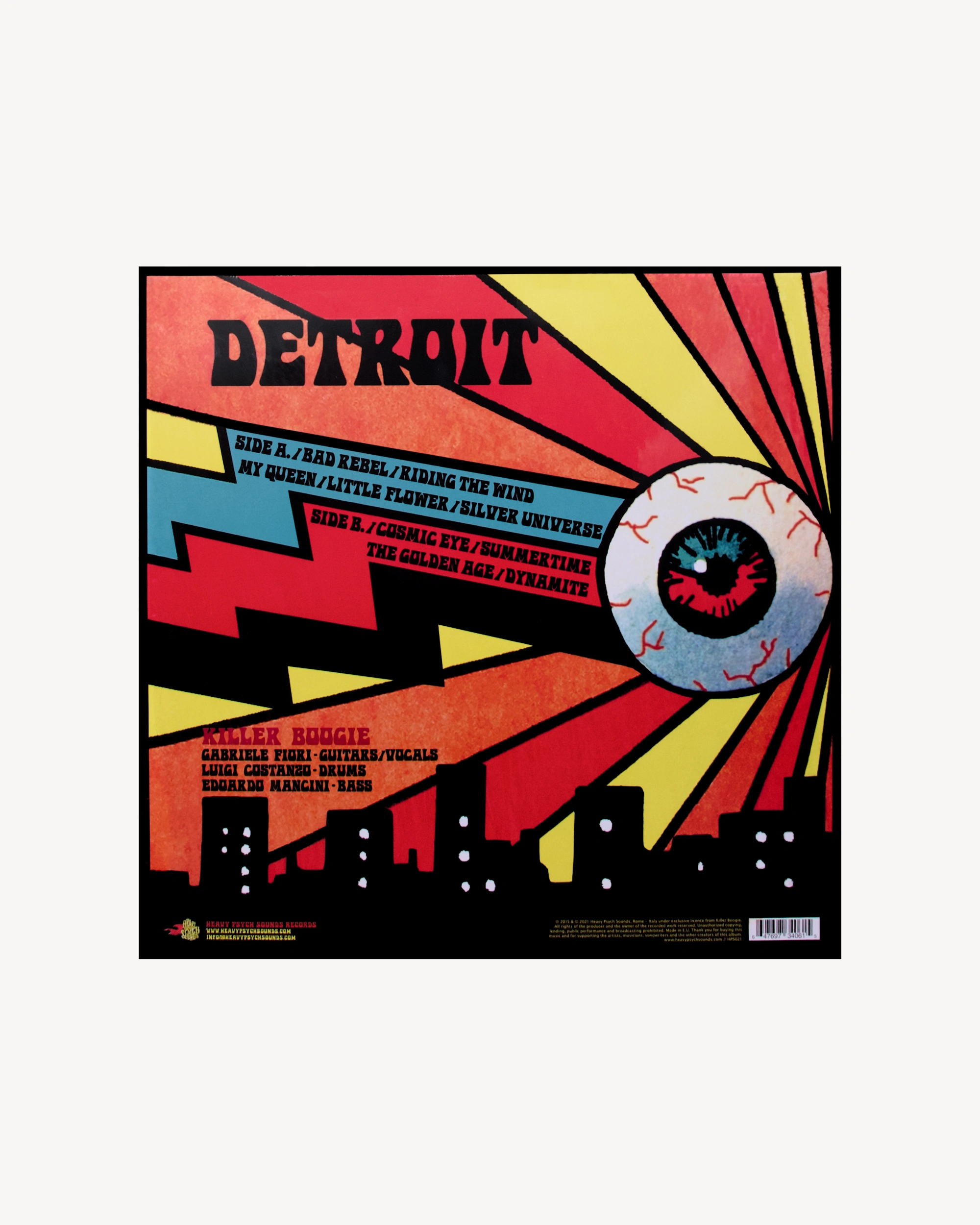 Detroit - Killer Boogie 2021 LP Heavy Psych Sounds Records