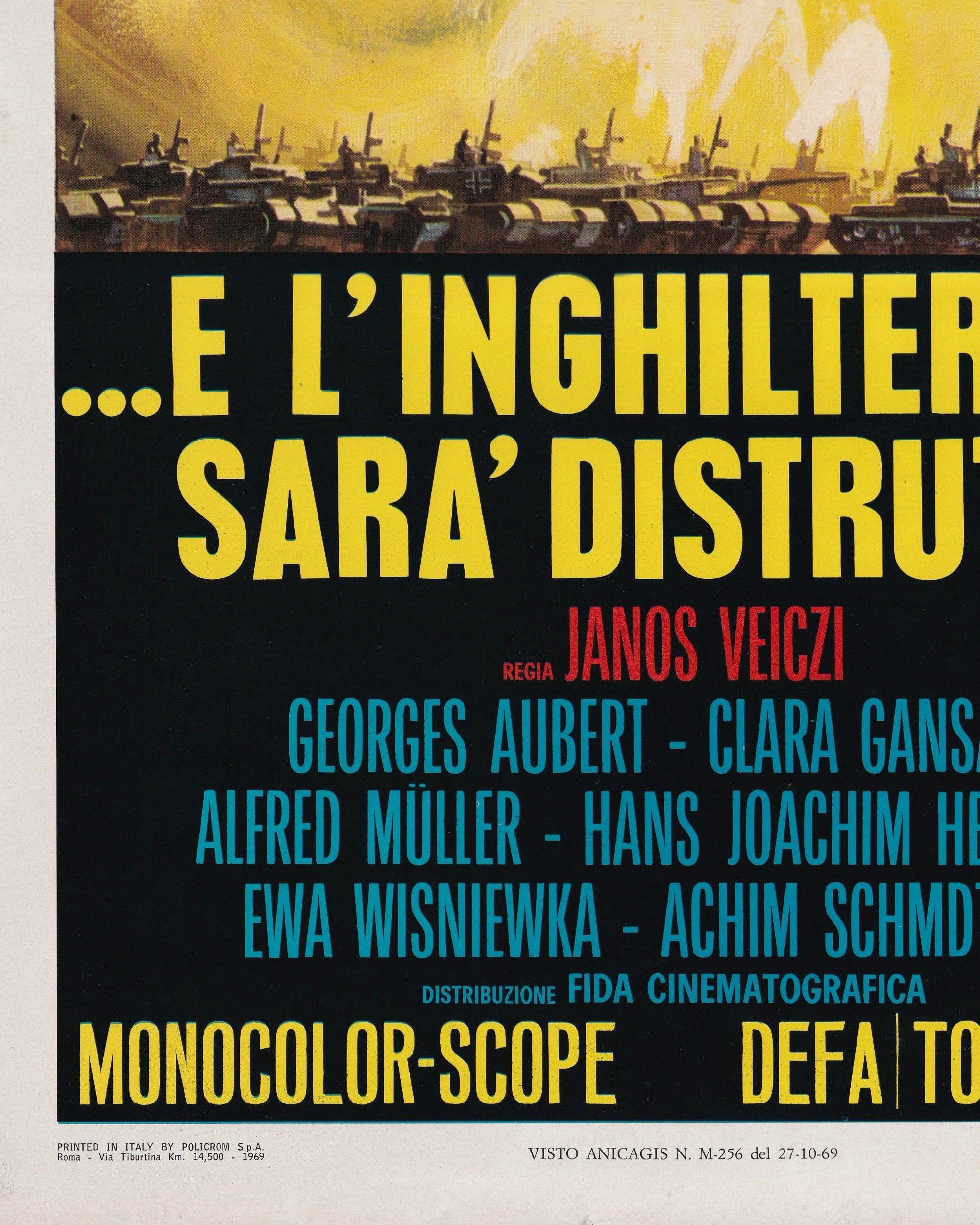 …E l’Inghilterra sarà Distrutta Cinema Posters Props!