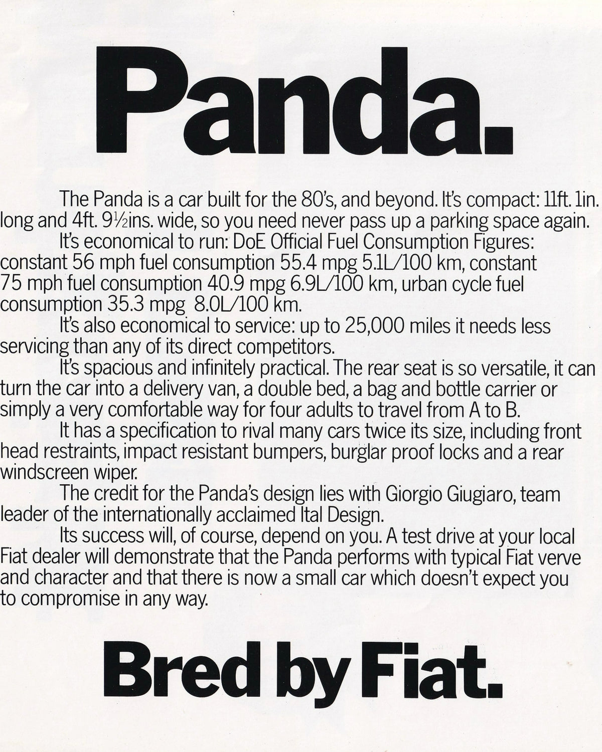 FIAT Fold-out Poster Catalogue Catalogues FIAT
