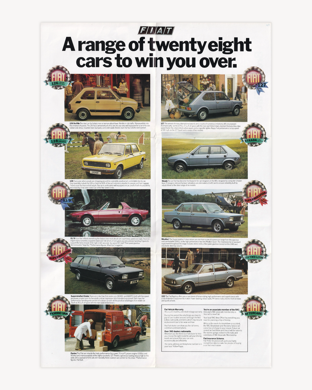 FIAT Fold-out Poster Catalogue Catalogues FIAT