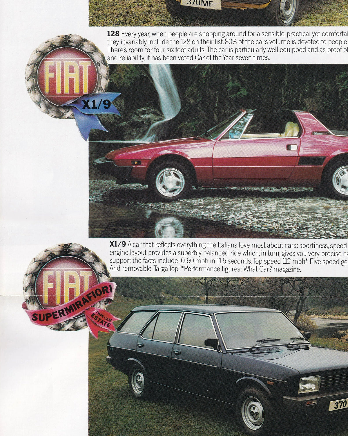 FIAT Fold-out Poster Catalogue Catalogues FIAT