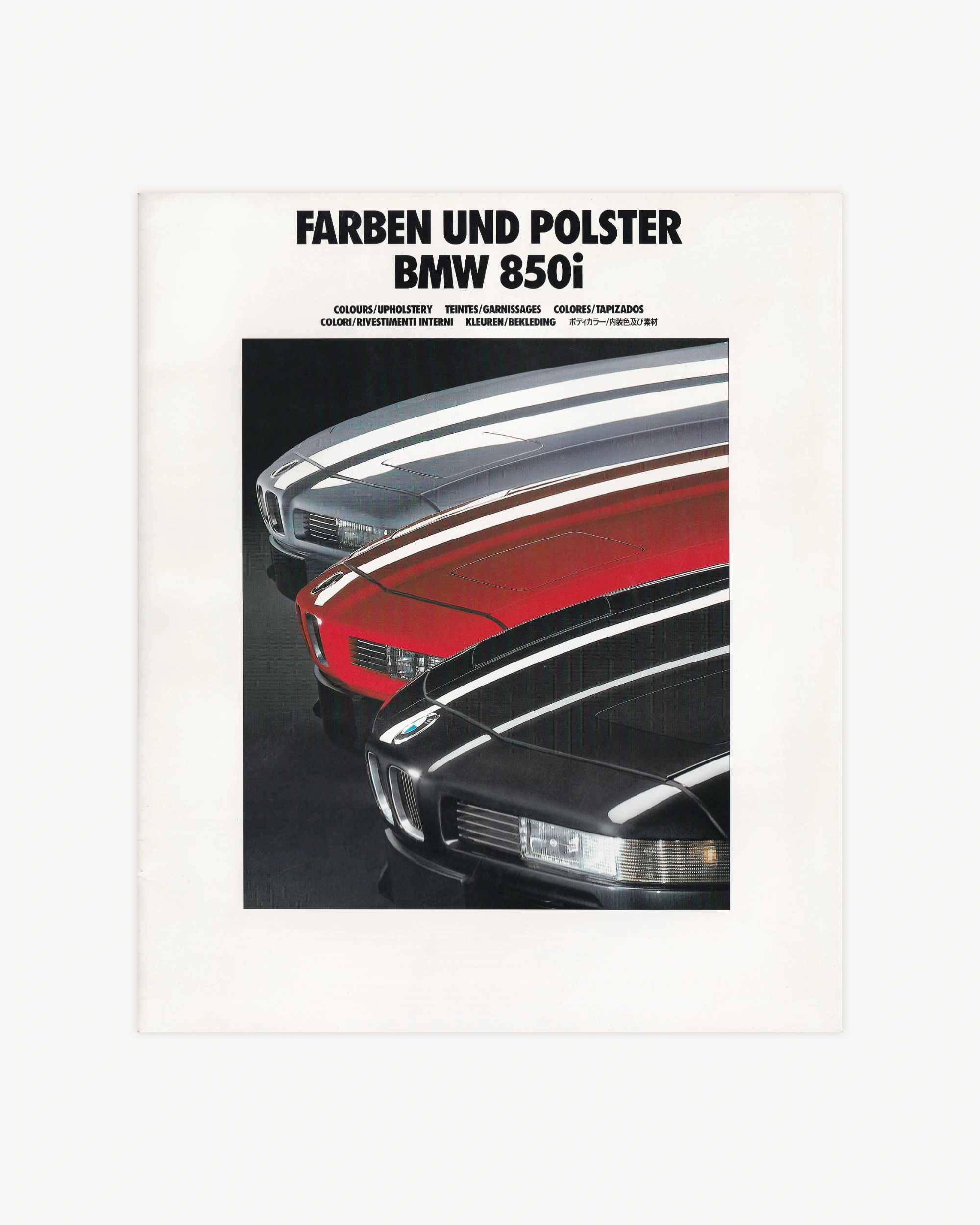 Farben und Polster BMW 850i Old Books BMW