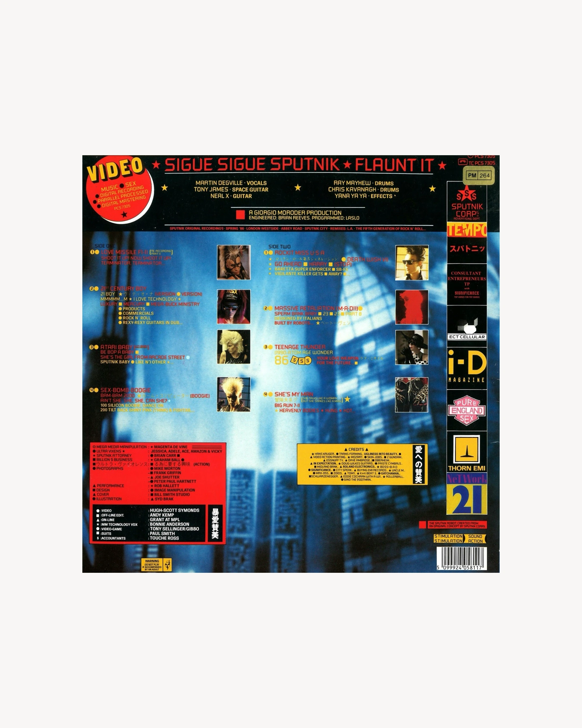 Flaunt It - Sigue Sigue Sputnik 1986 LP EMI Records