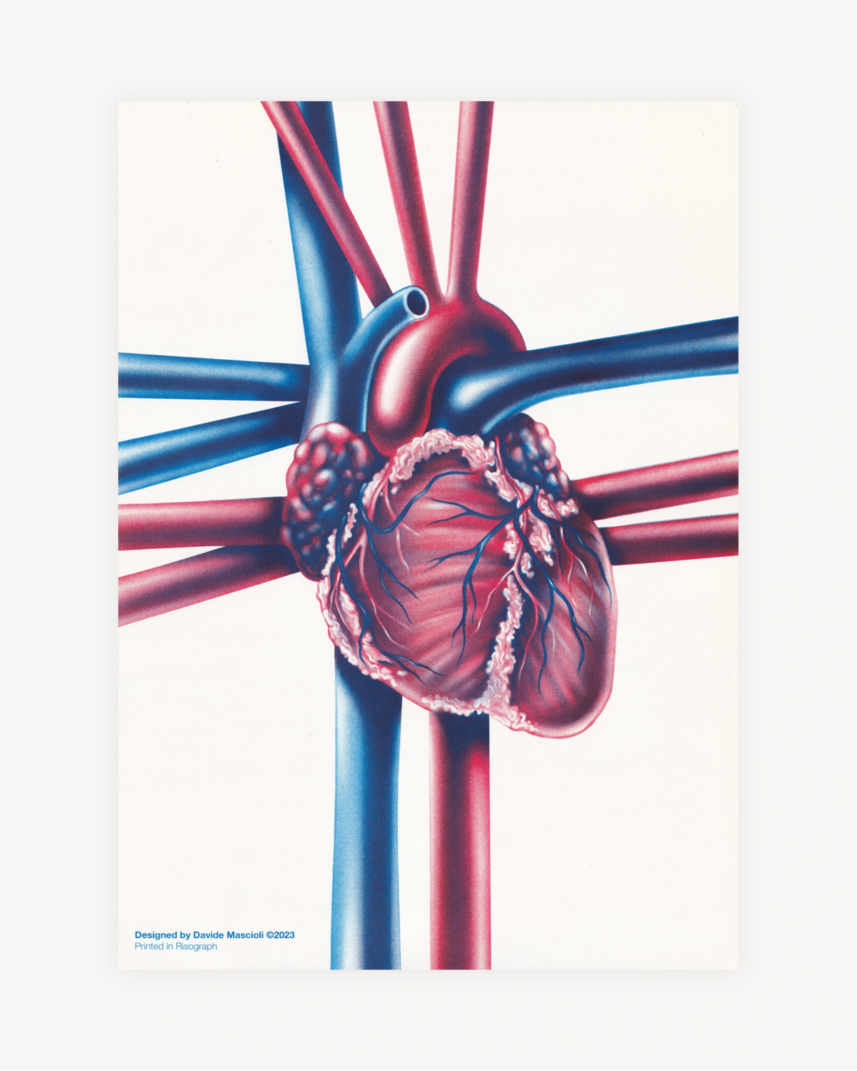 “Heart” Risograph - Davide Mascioli