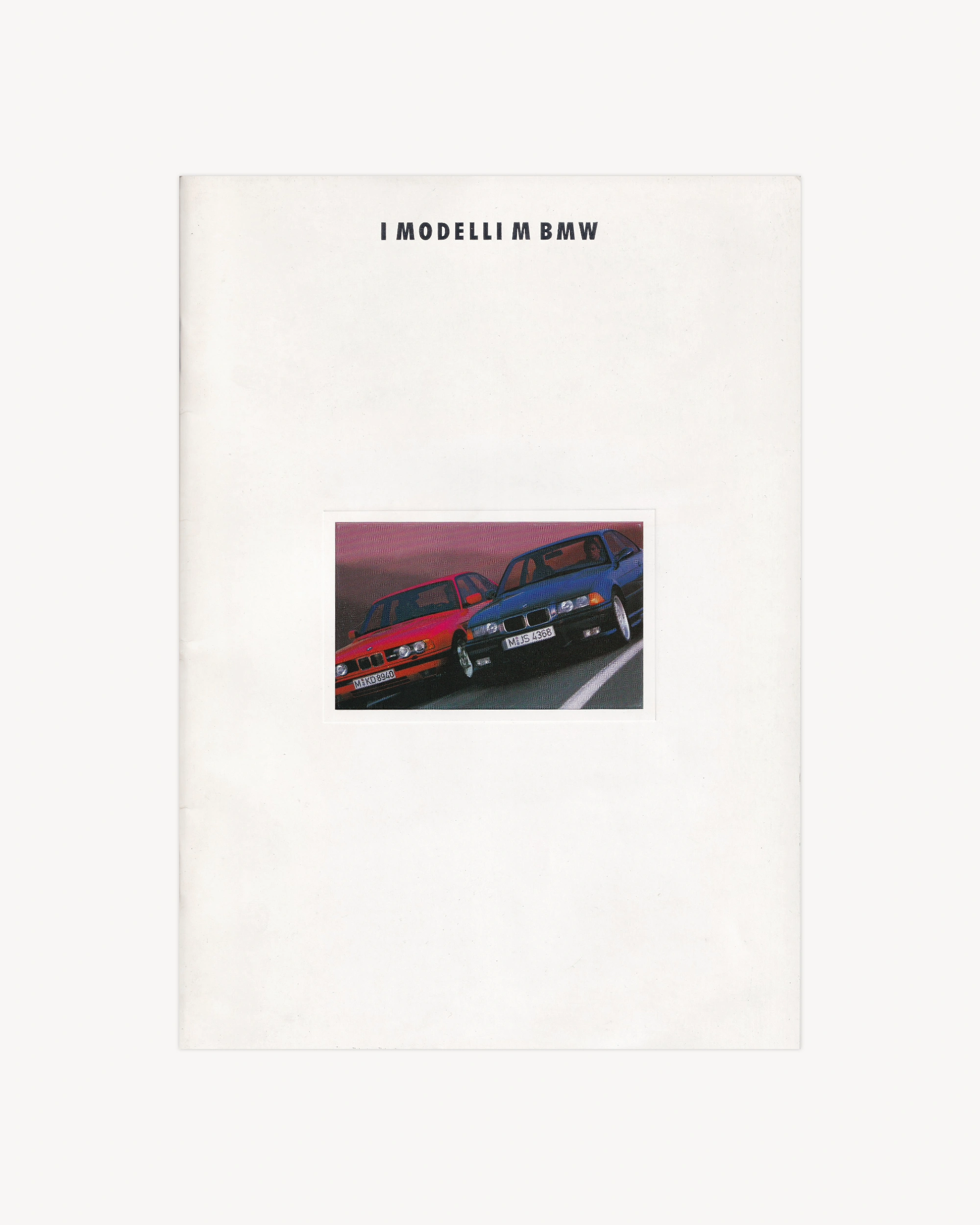 I Modelli M BMW Old Books BMW