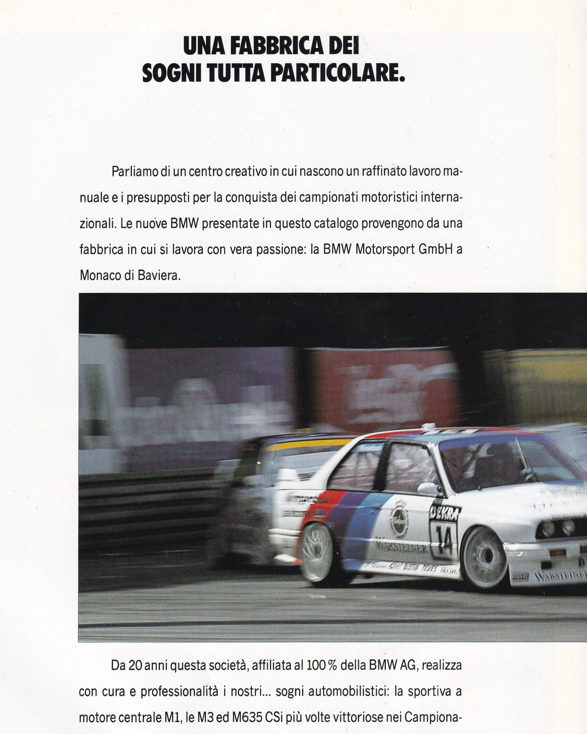 I Modelli M BMW Old Books BMW