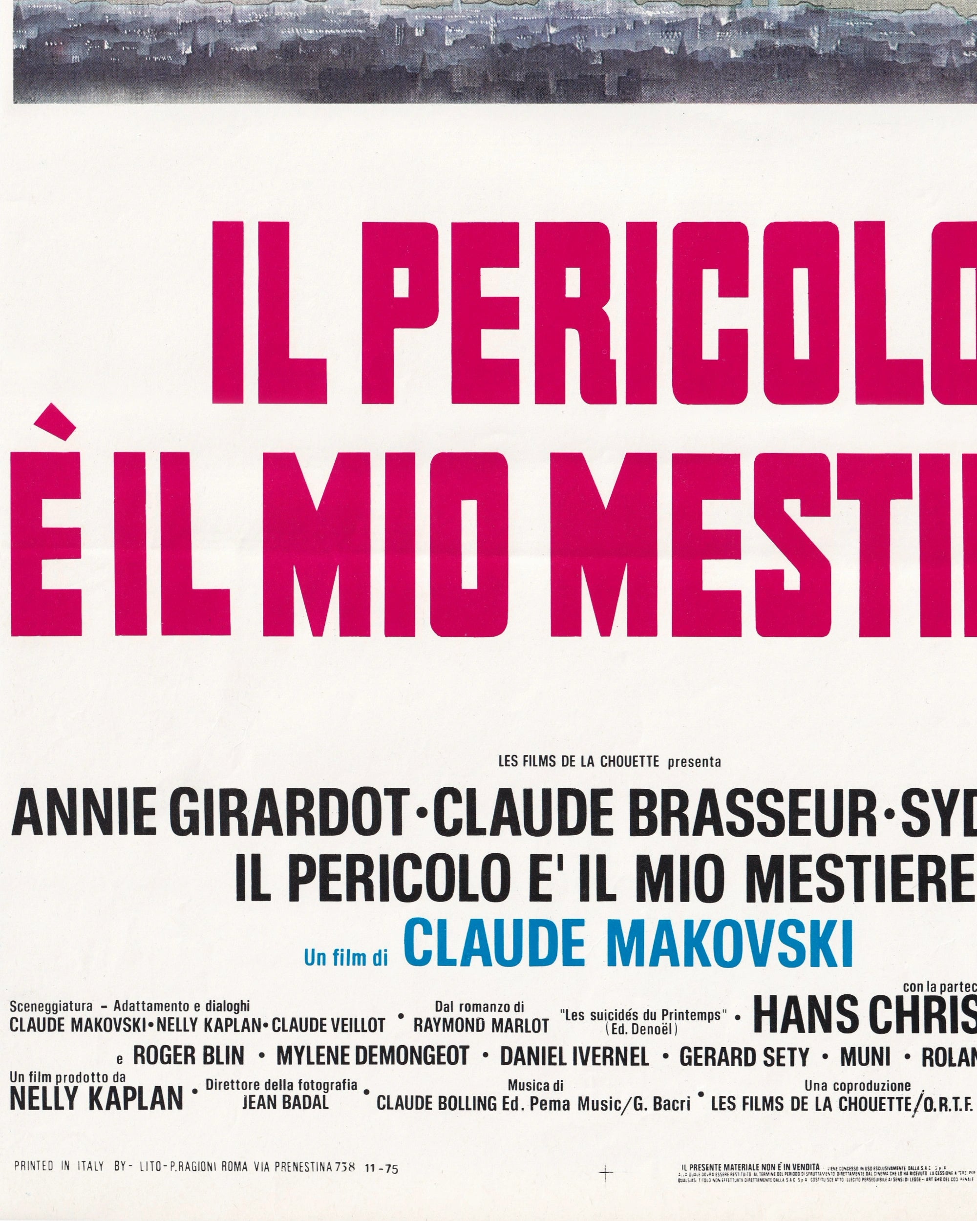 Il Pericolo è il mio Mestiere Cinema Posters Props!