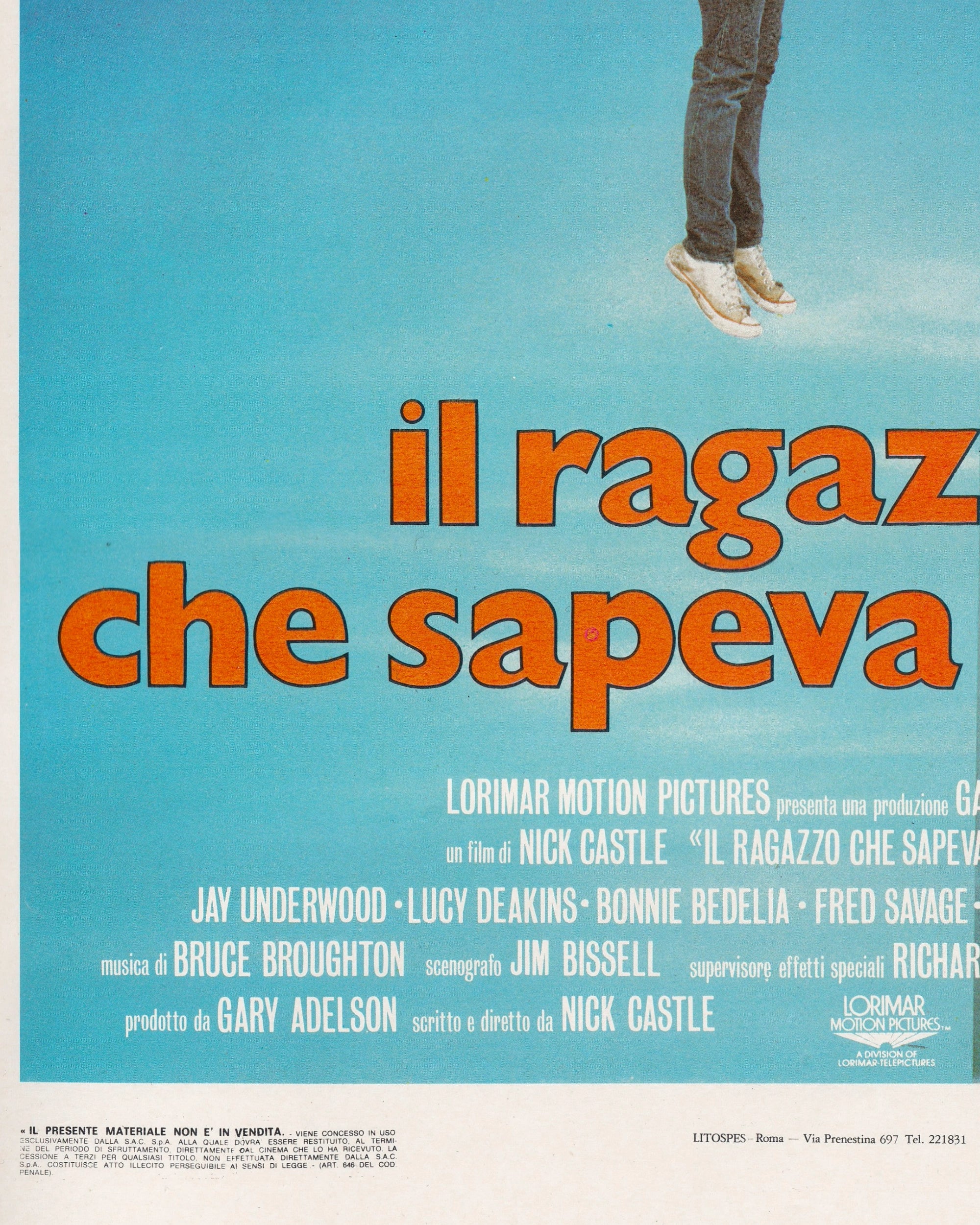 Il Ragazzo che sapeva volare Cinema Posters Props!