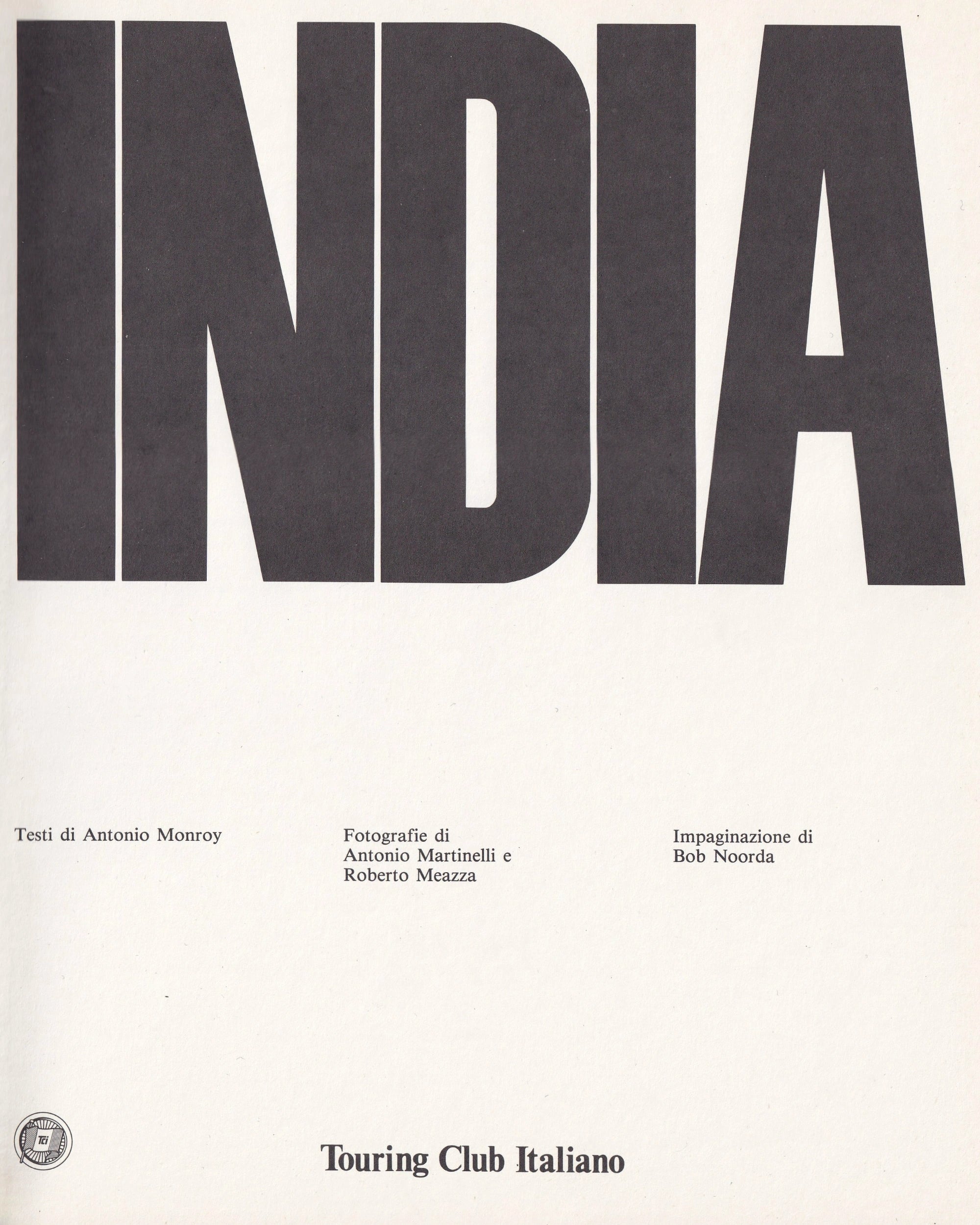 India - Touring Club Italiano 1985 World Touring Club Italiano