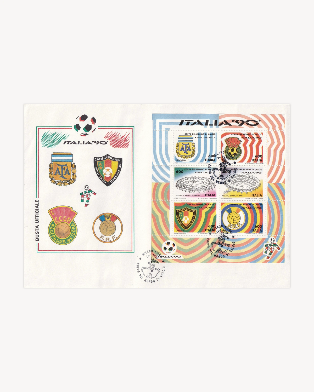 Italia '90 Official Postcards Envelope