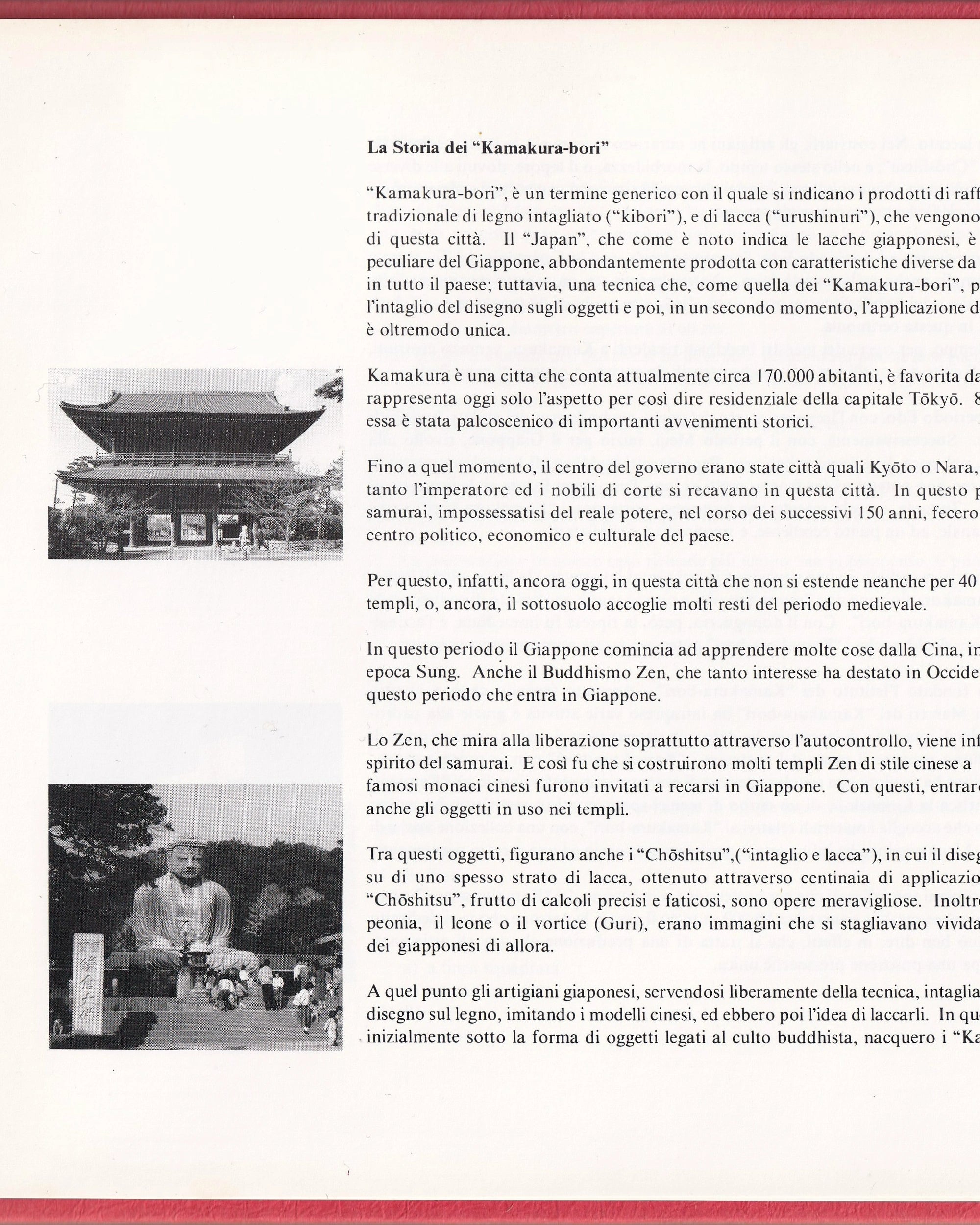 Kamakurabori a Roma - Istituto Giapponese di Cultura Roma 1986 Old Books Istituto Giapponese di Cultura Roma