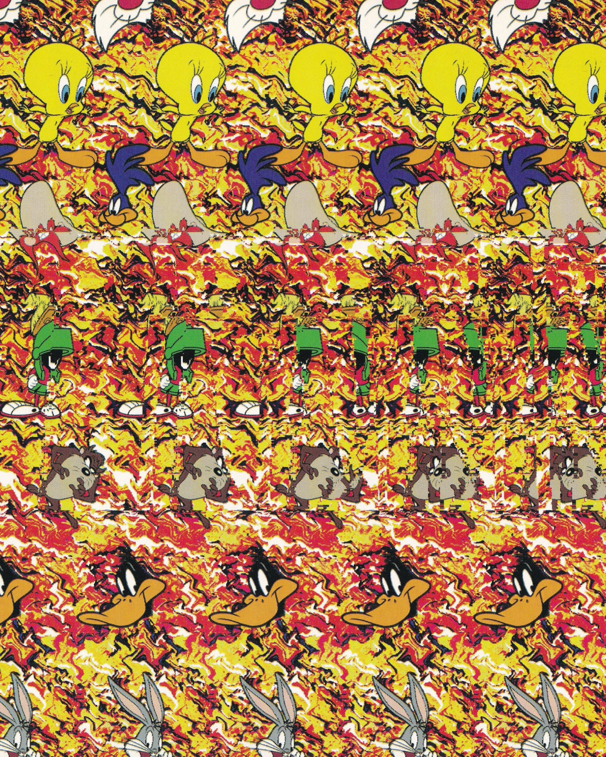 Looney Tunes "Magic Eye" - N.E. Thing Enterprises 1995 Old Books Universal Press Syndicate Company