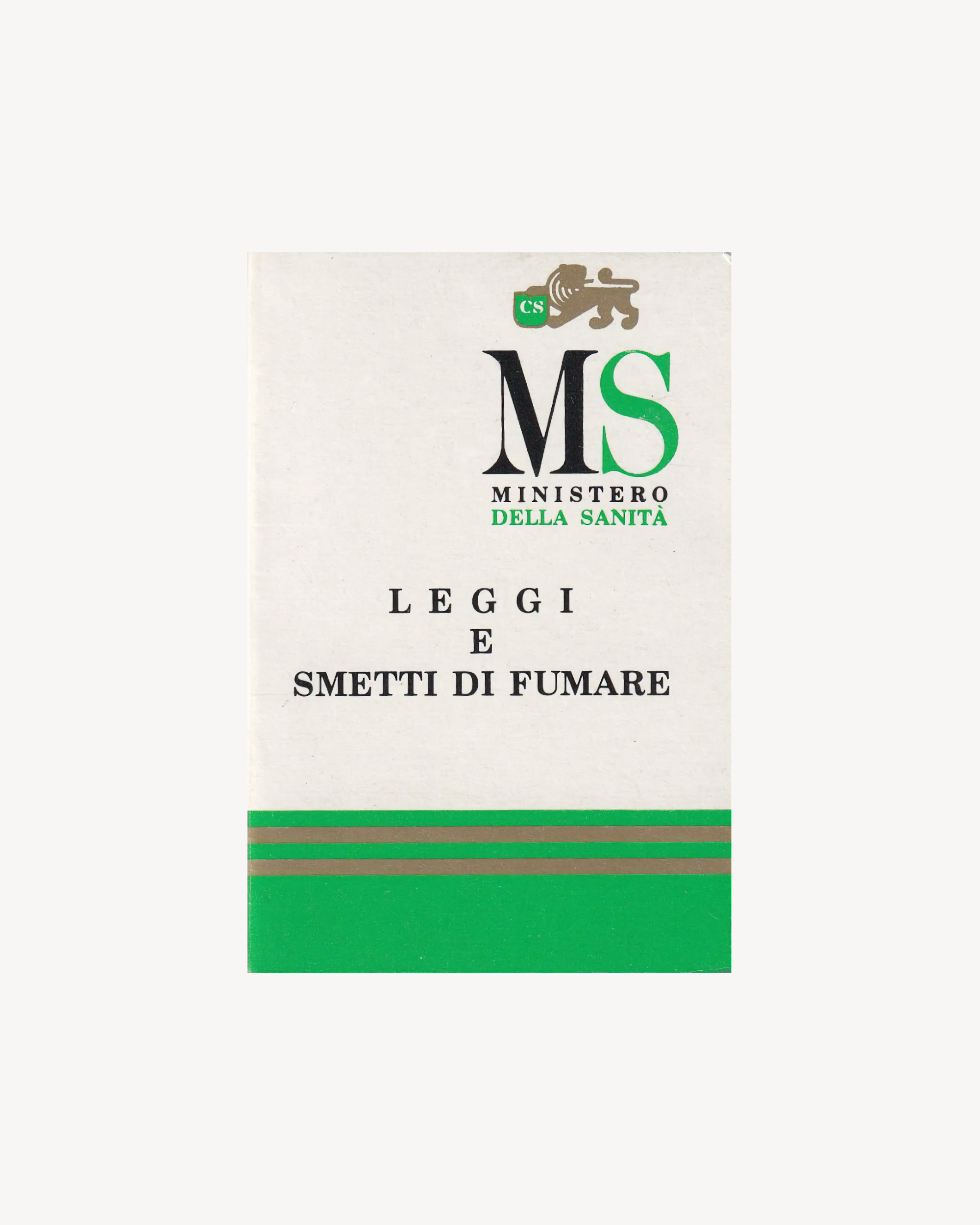 MS “Leggi e smetti di fumare” Old Books MS