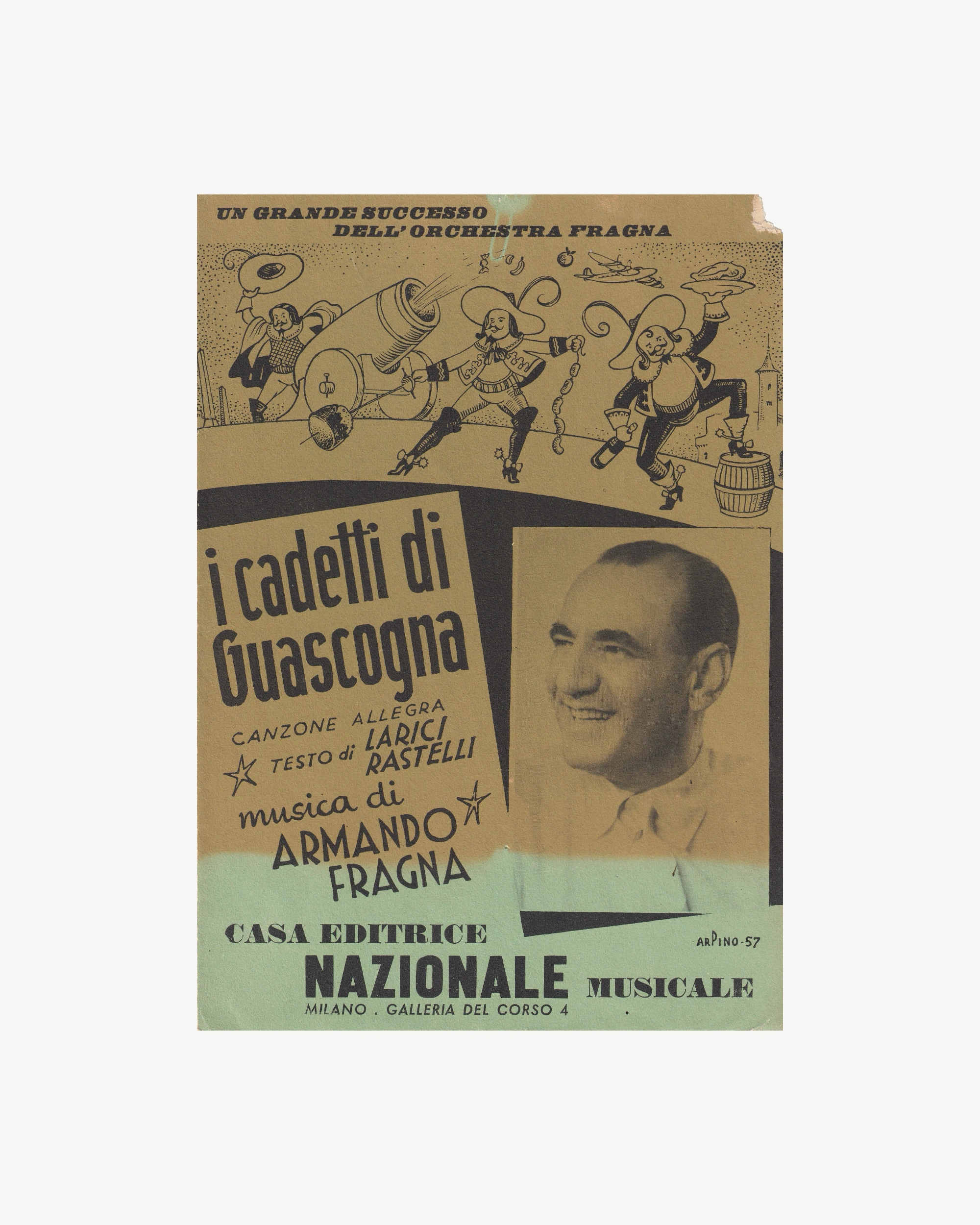 Music booklet - I cadetti di Guascogna 1949 Old Books Props!