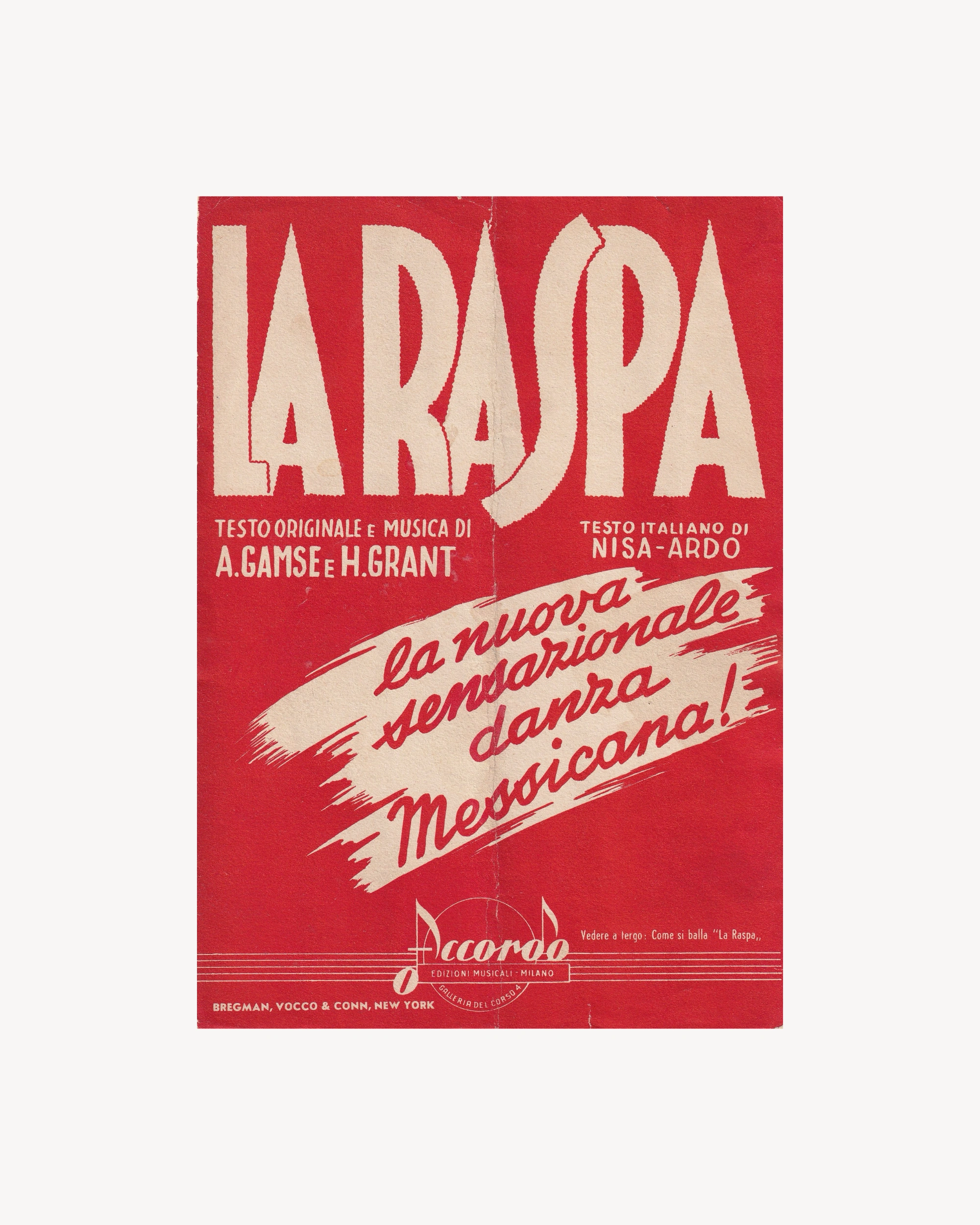 Music booklet - La Raspa 1950 Old Books Props!