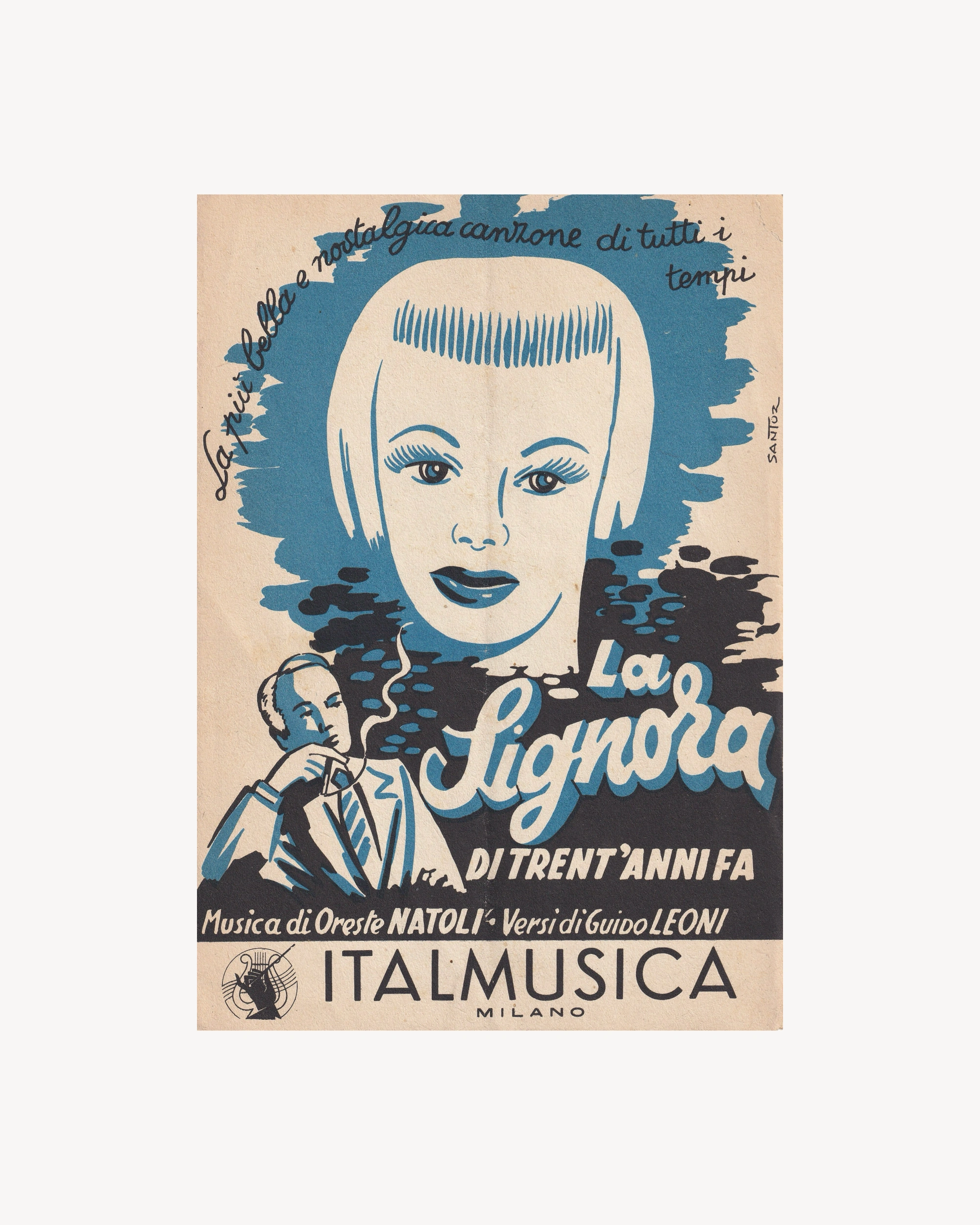 Music booklet - La Signora di trent'anni fa 1951 Old Books Props!