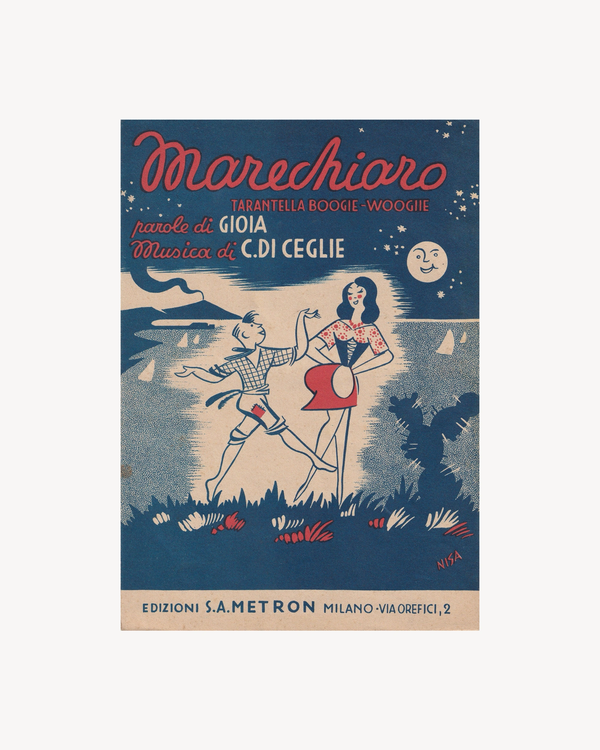 Music booklet - Marechiaro 1947 Old Books Props!