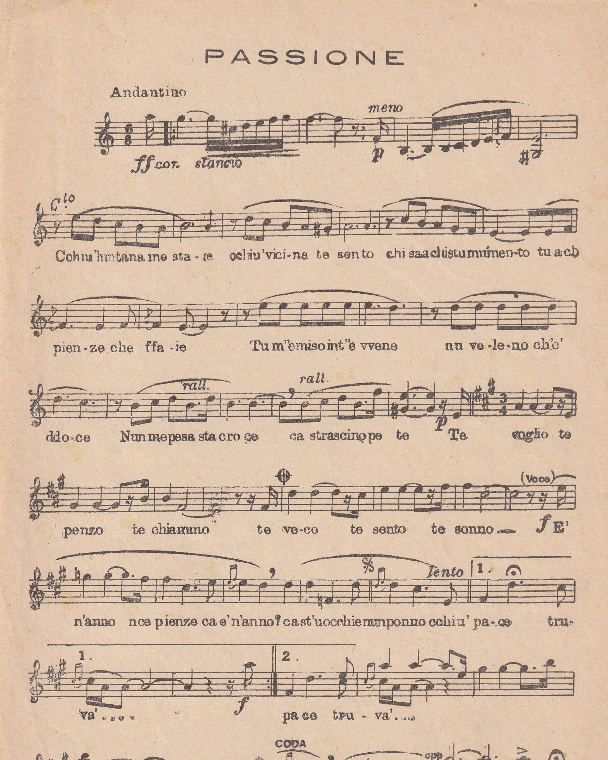 Music booklet - Passione Old Books Props!