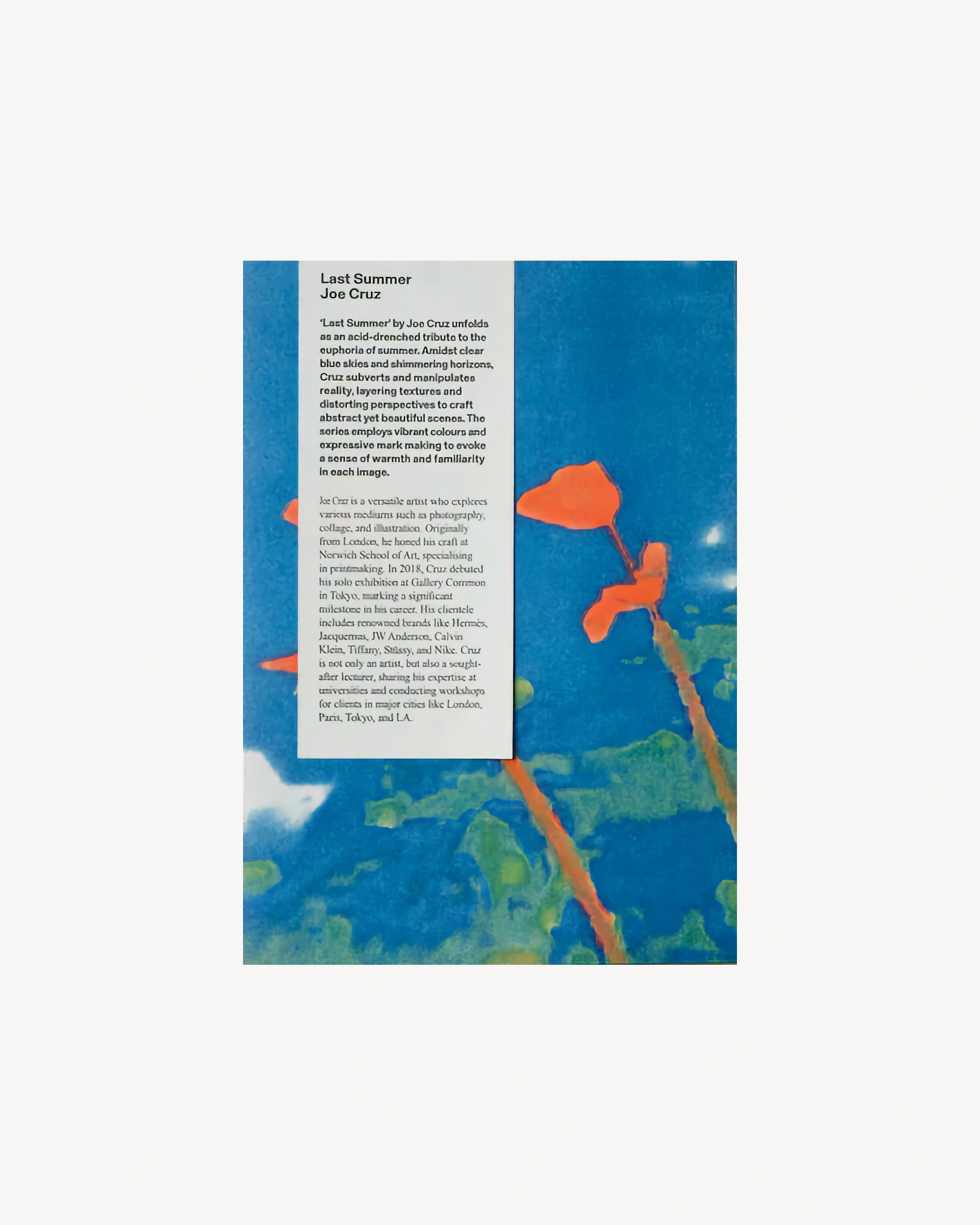 No. 46 Last Summer - Joe Cruz, Hato Press Art Books Hato Press