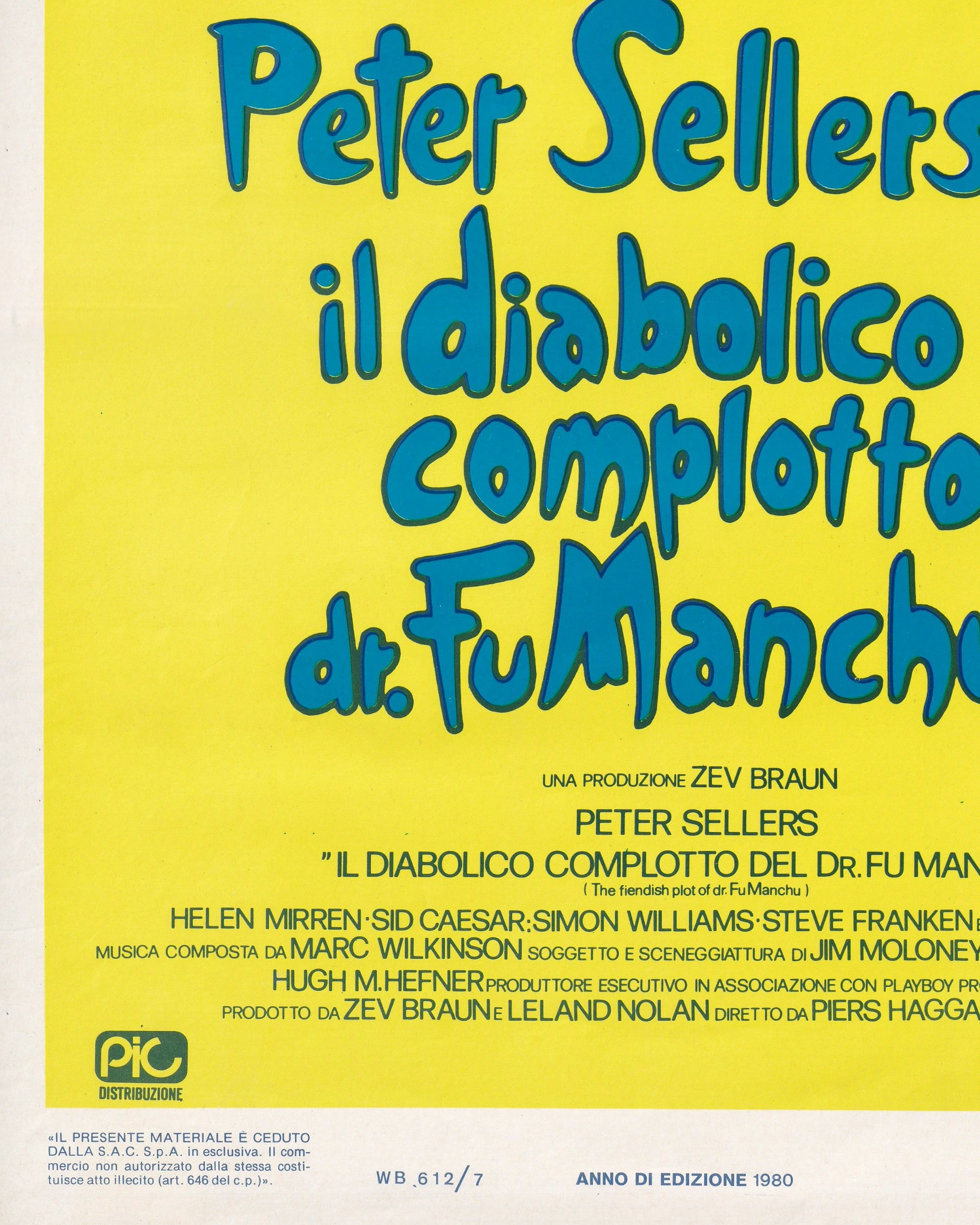 Peter Sellers in “Il Diabolico complotto del dr. FuManchu” Cinema Posters Props!