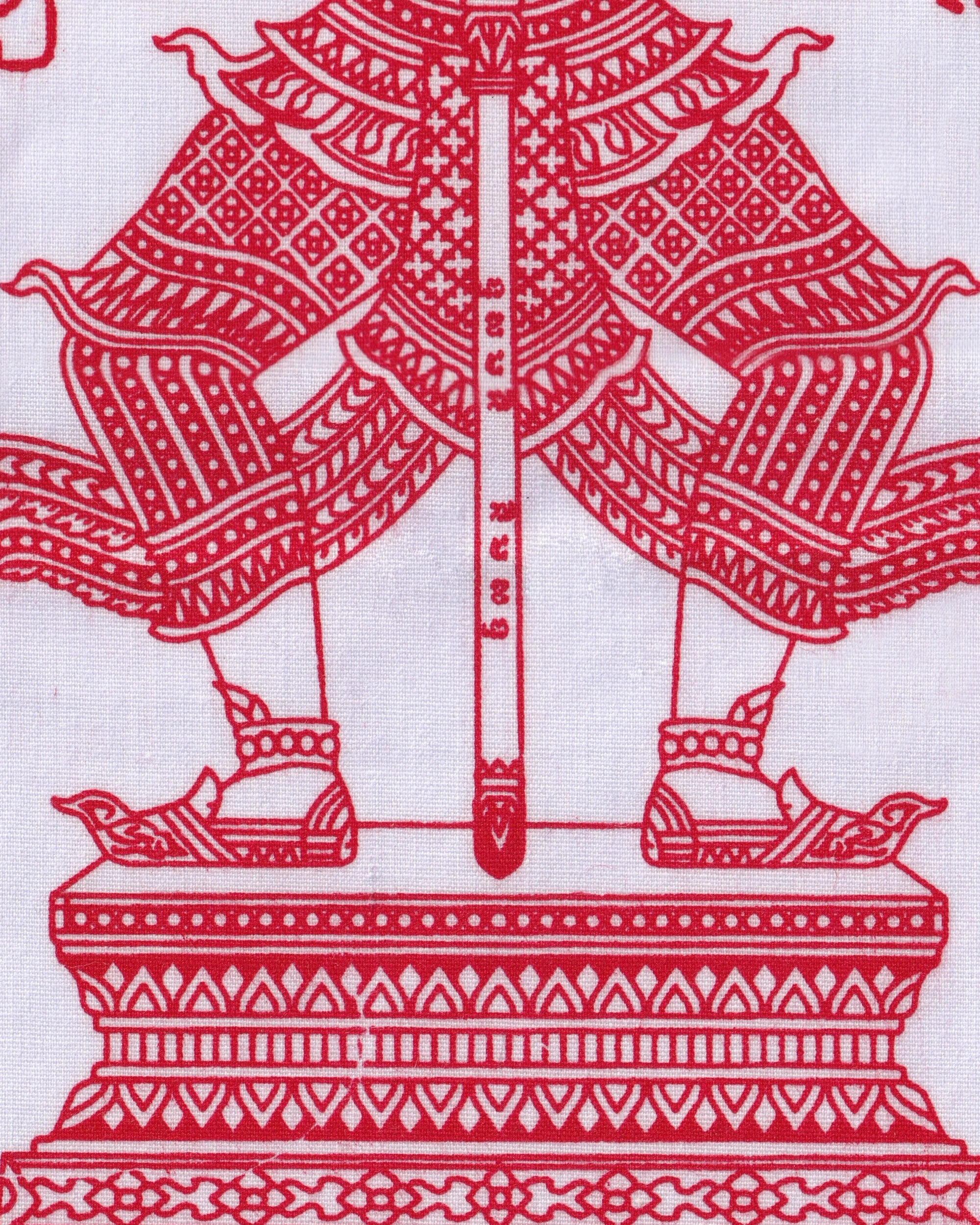 Pha Yant “Thao Wessuwan” white/red Pha Yant Props!