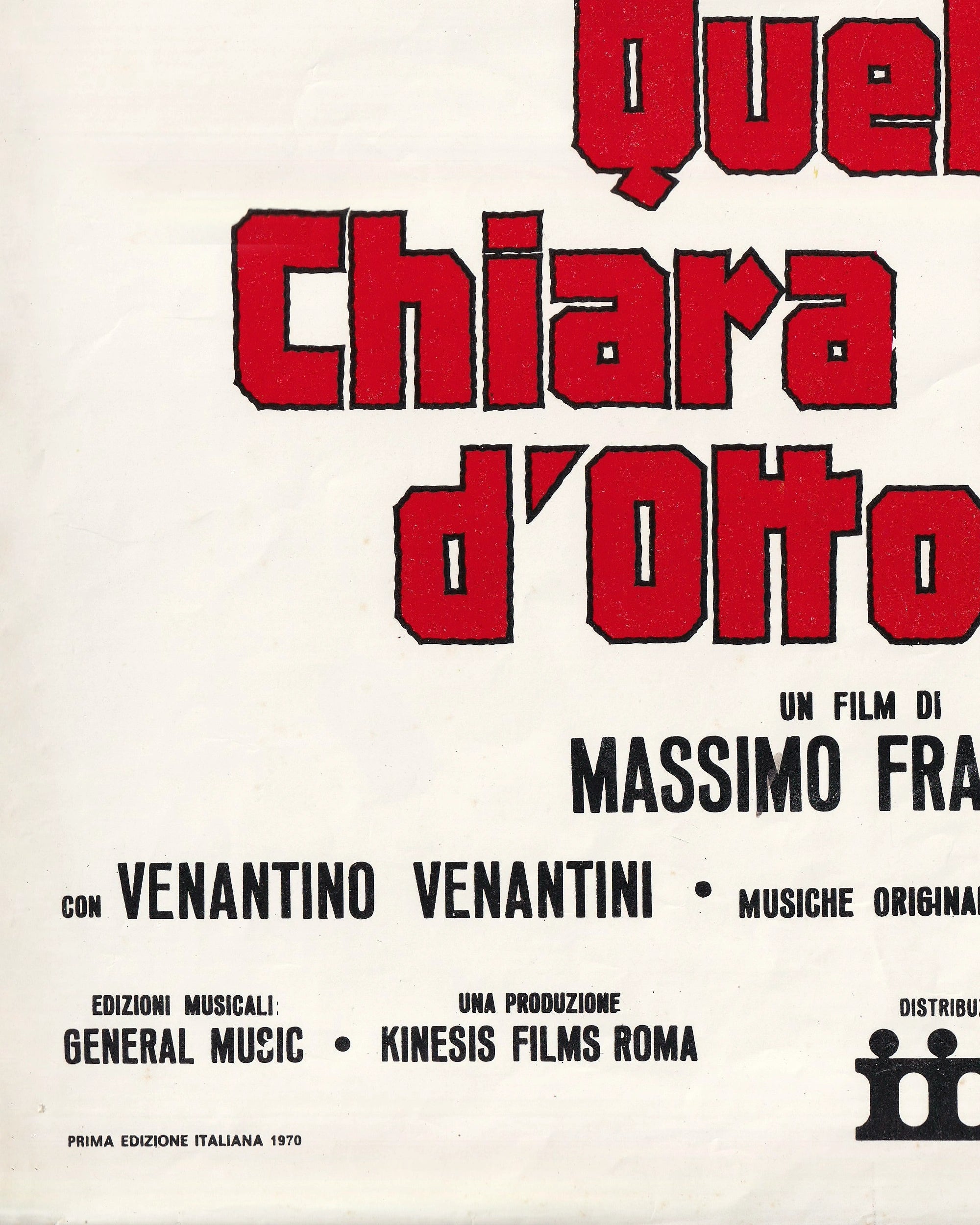 Quella chiara notte d’Ottobre Cinema Posters Props!