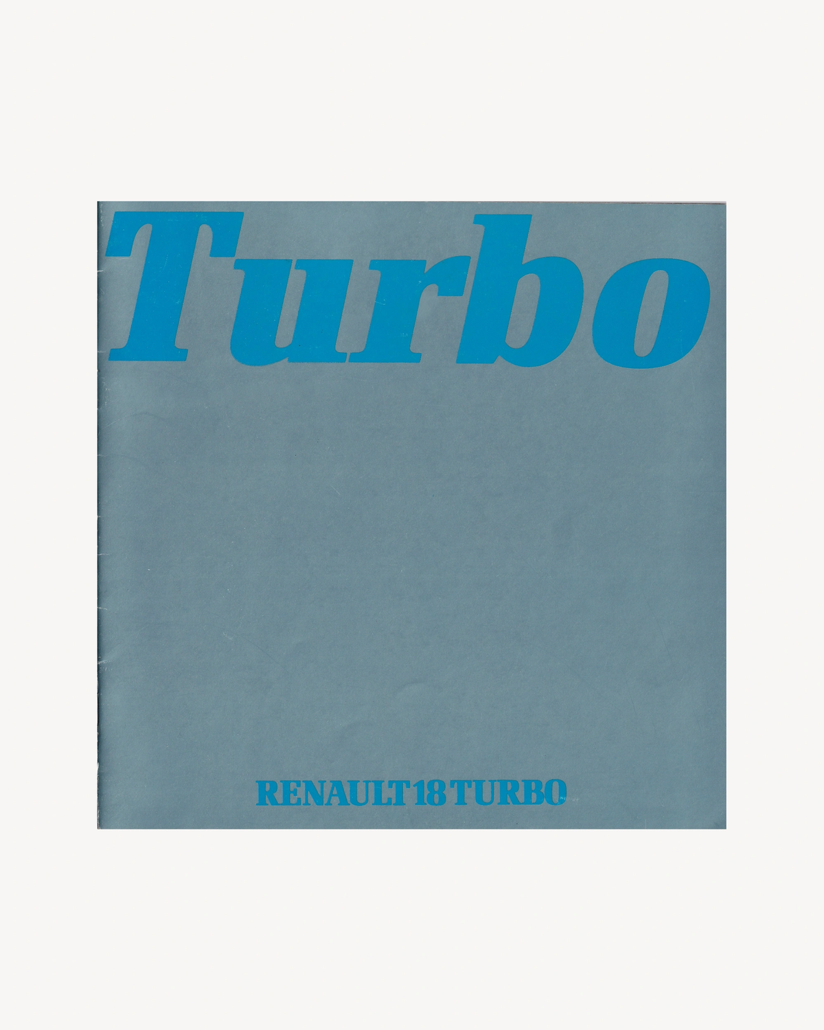Renault 18 Turbo Catalogue Catalogues Renault