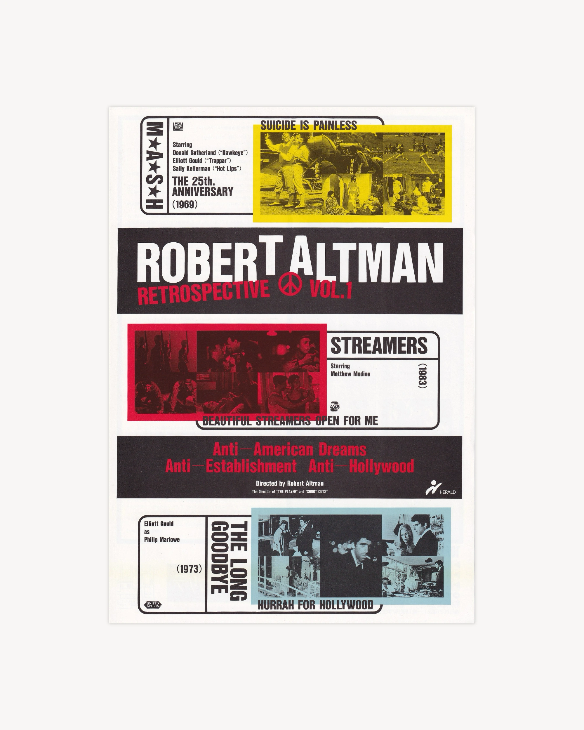 Robert Altman Retrospective vol.1 Cinema Flyer - Jpn