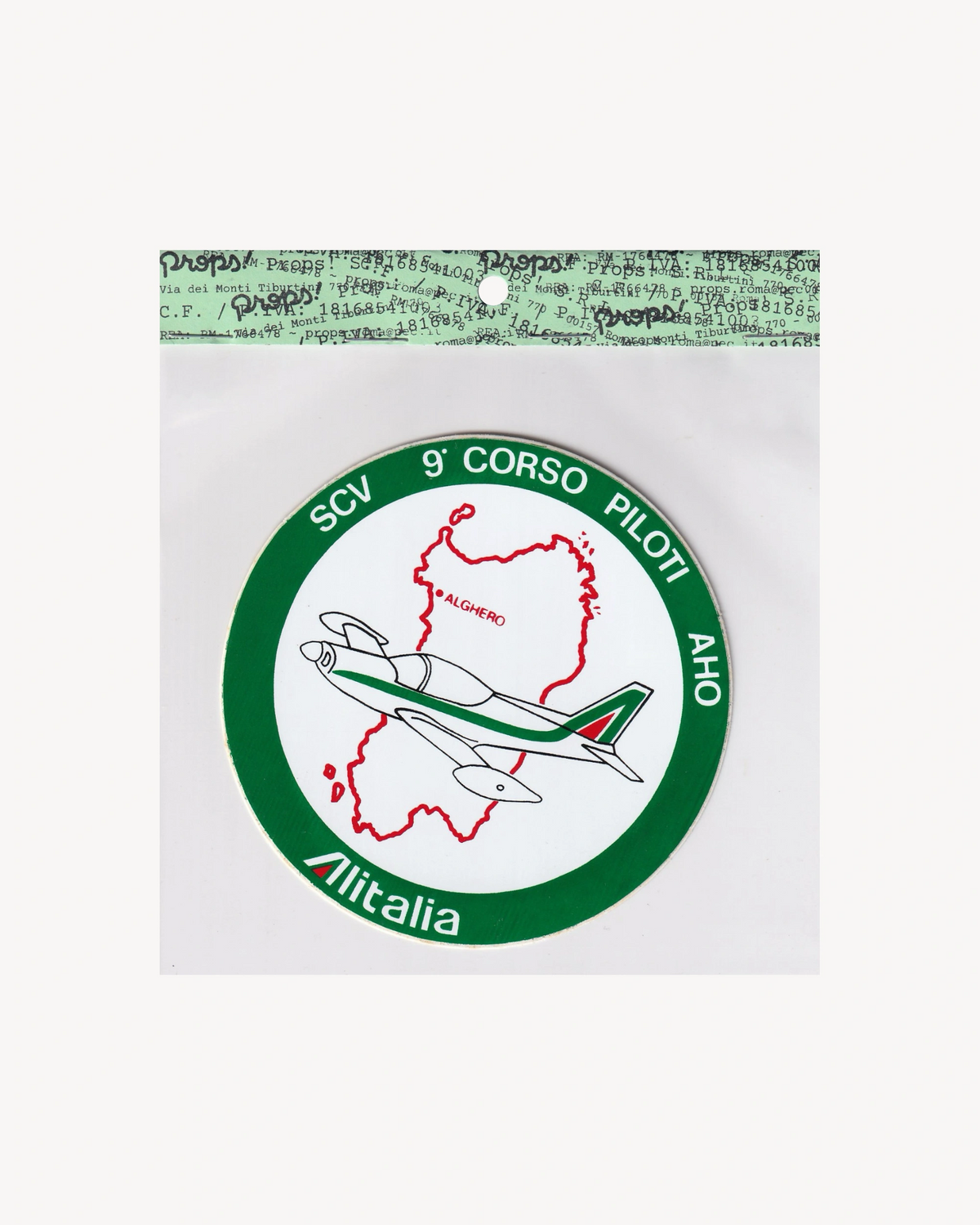 Sticker Alitalia "SCV 9° Corso Piloti AHO"