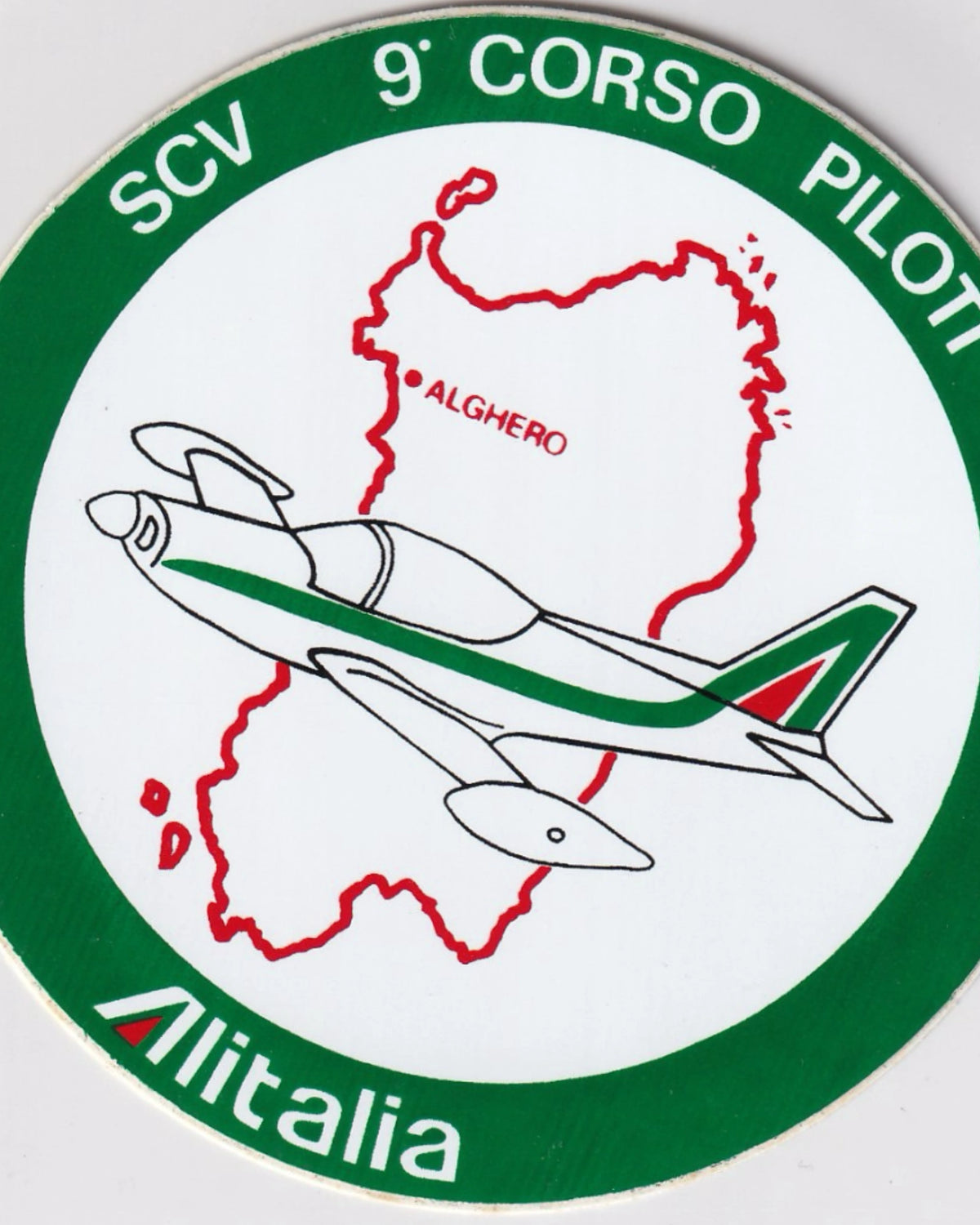 Sticker Alitalia "SCV 9° Corso Piloti AHO"