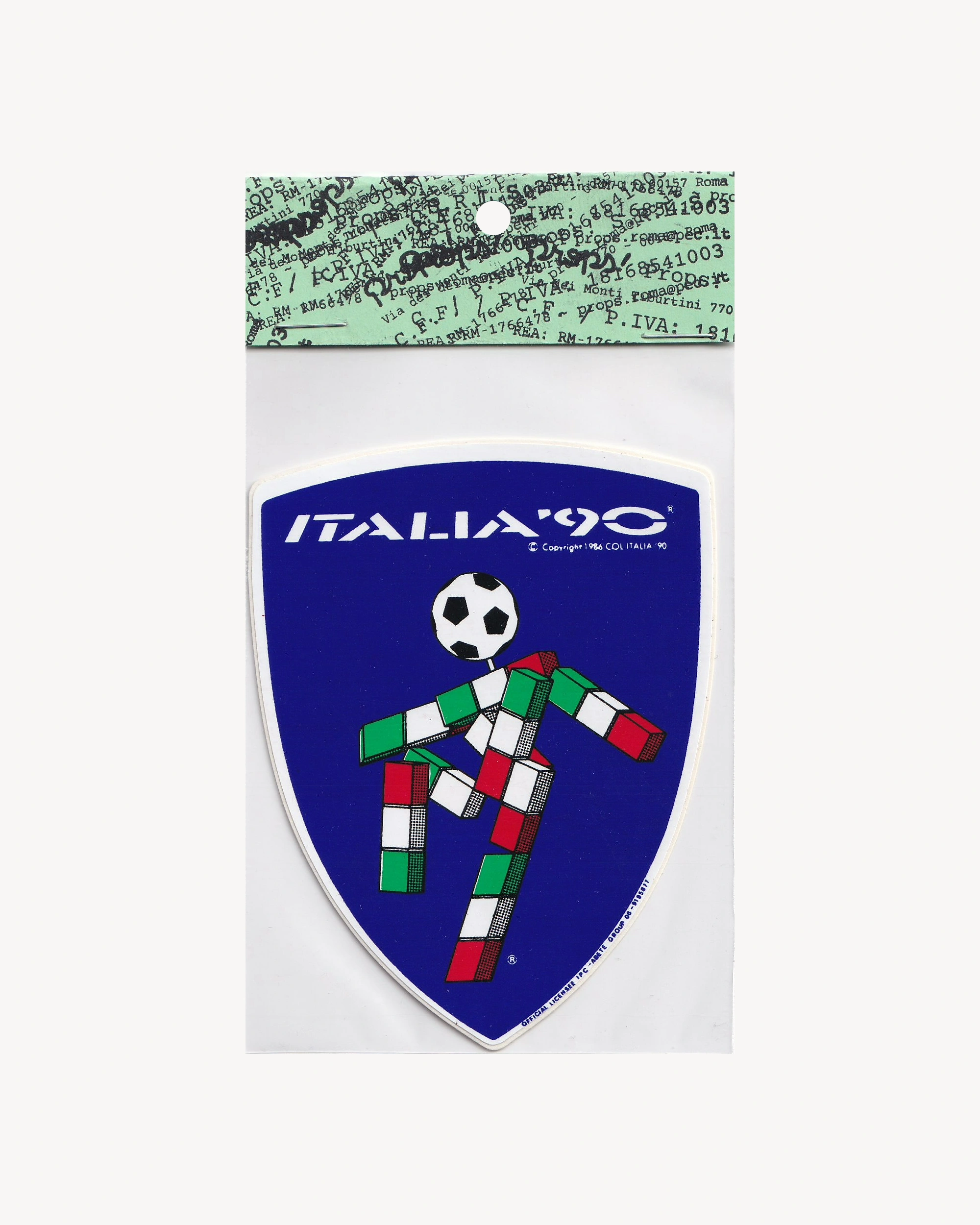 Sticker "Blue Badge Ciao mascotte Italia '90"