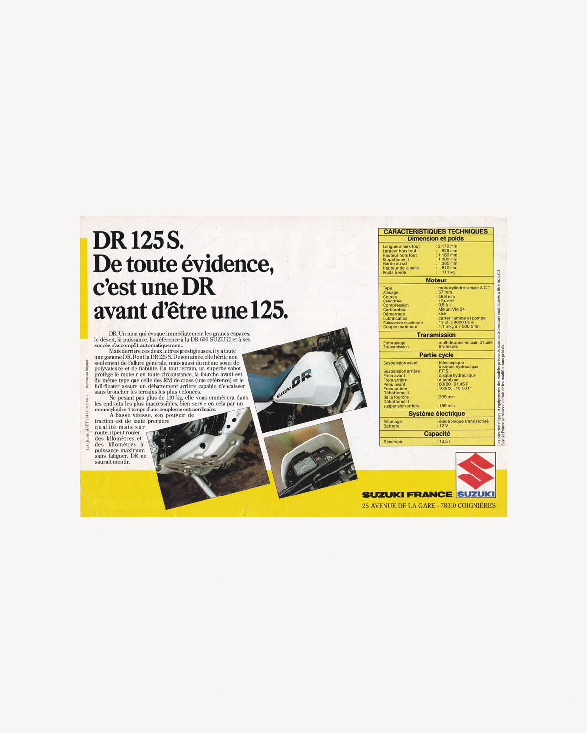 Suzuki DR 125s Catalogue Set Catalogues Suzuki