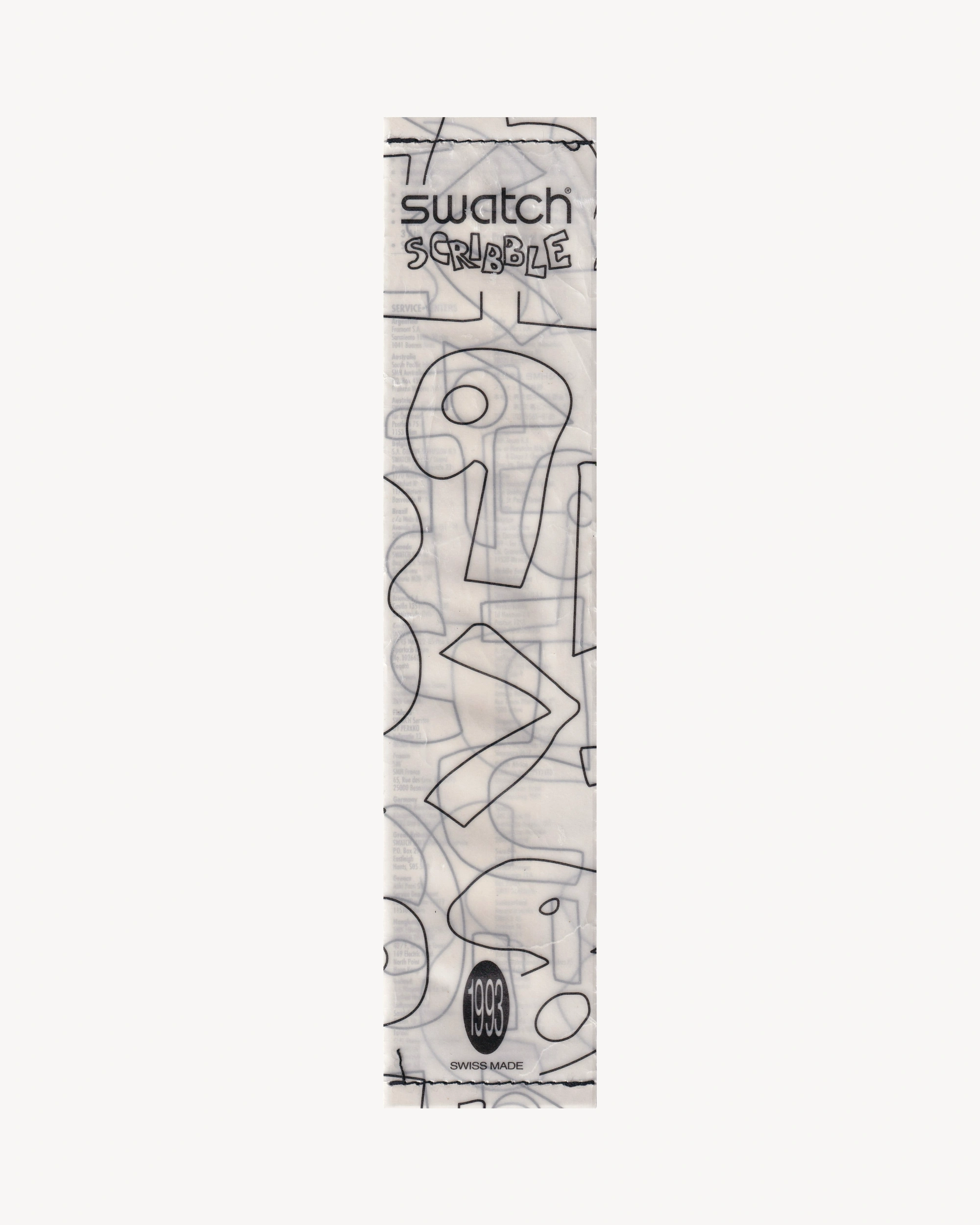 Swatch Special Collectors "Scribble" GZ124 - 1993 Watches Swatch