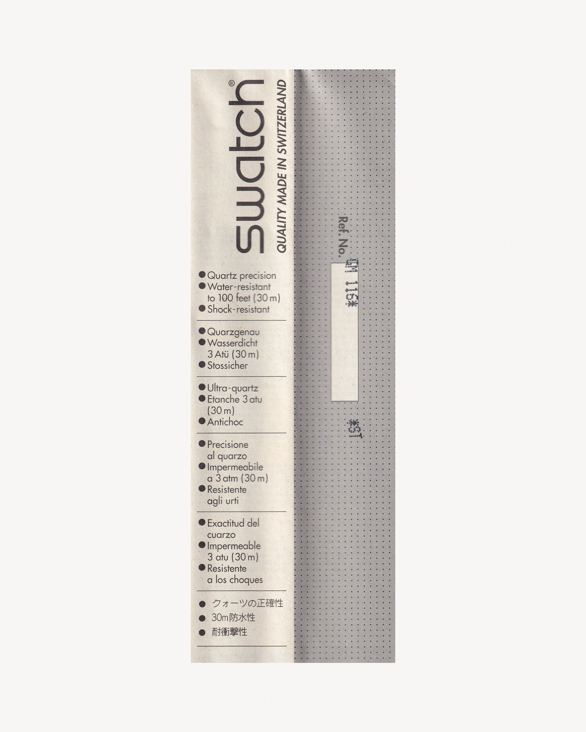 Swatch “Neige” GM116 - 1992 Watches Swatch