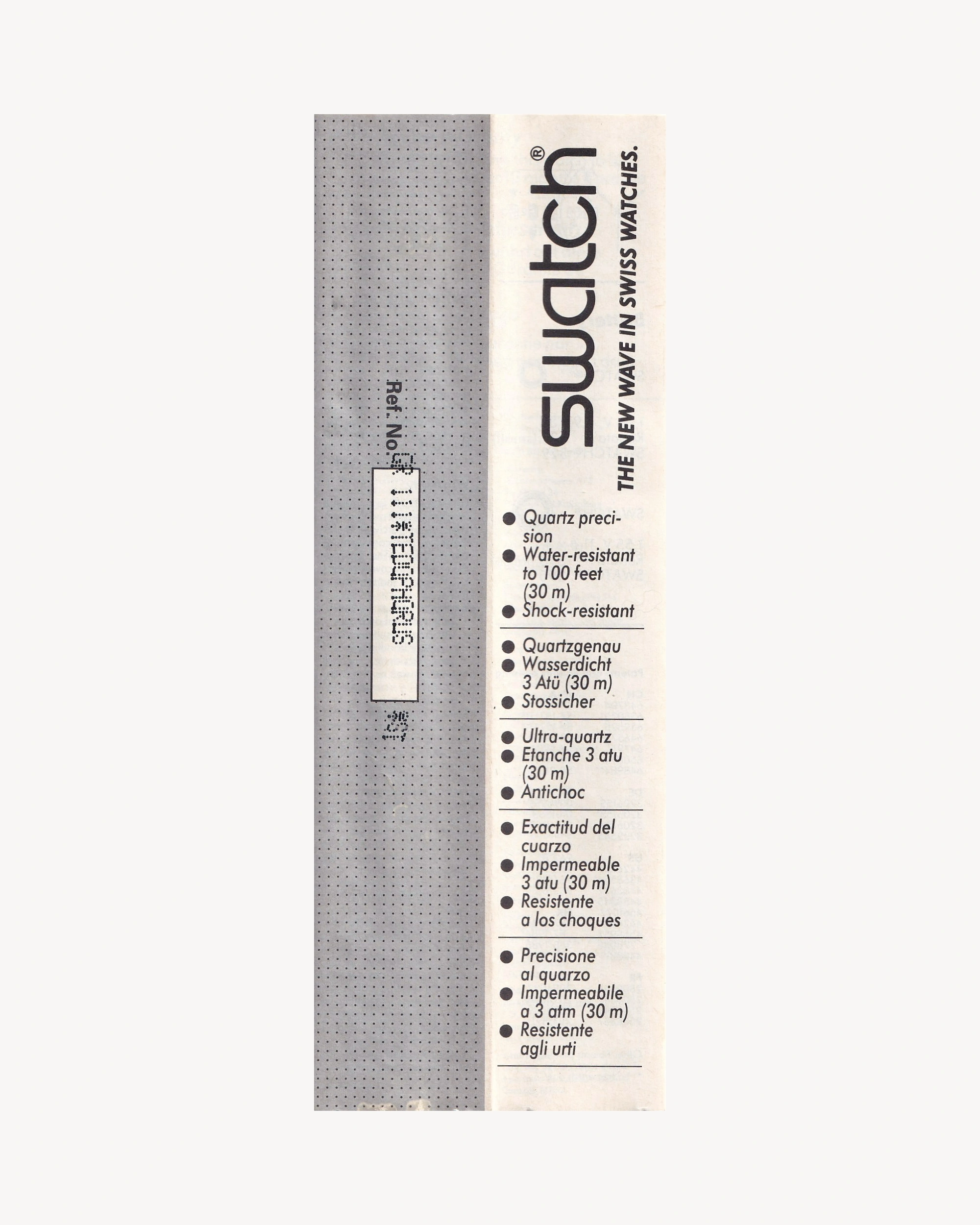 Swatch “Tedophorus” GR111 - 1991 Watches Swatch