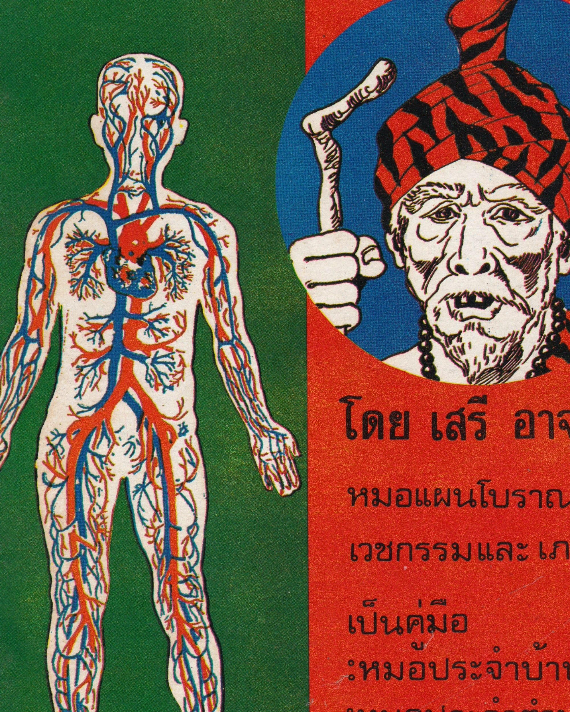 Tamra Mo Nuat (Manual of Massage and Traditional Medicine) - Thai - Cover 2 Thai Books Props!