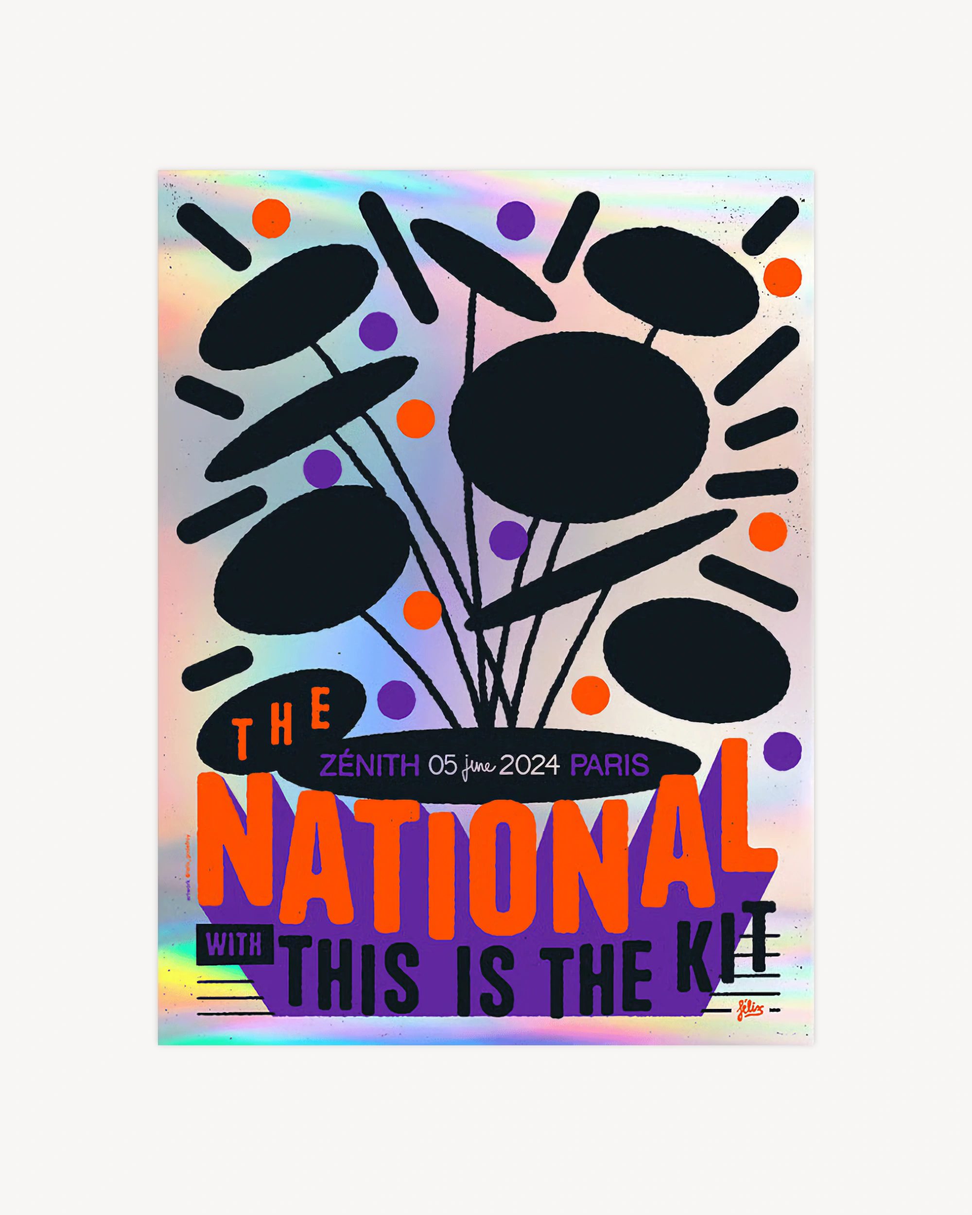 The National - The Zénith Paris France June 5 2024 - silver Posters Props!