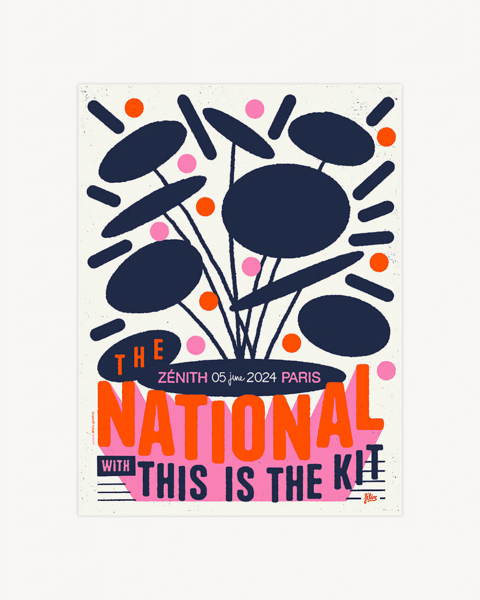The National - The Zénith Paris France June 5 2024 - white Posters Props!