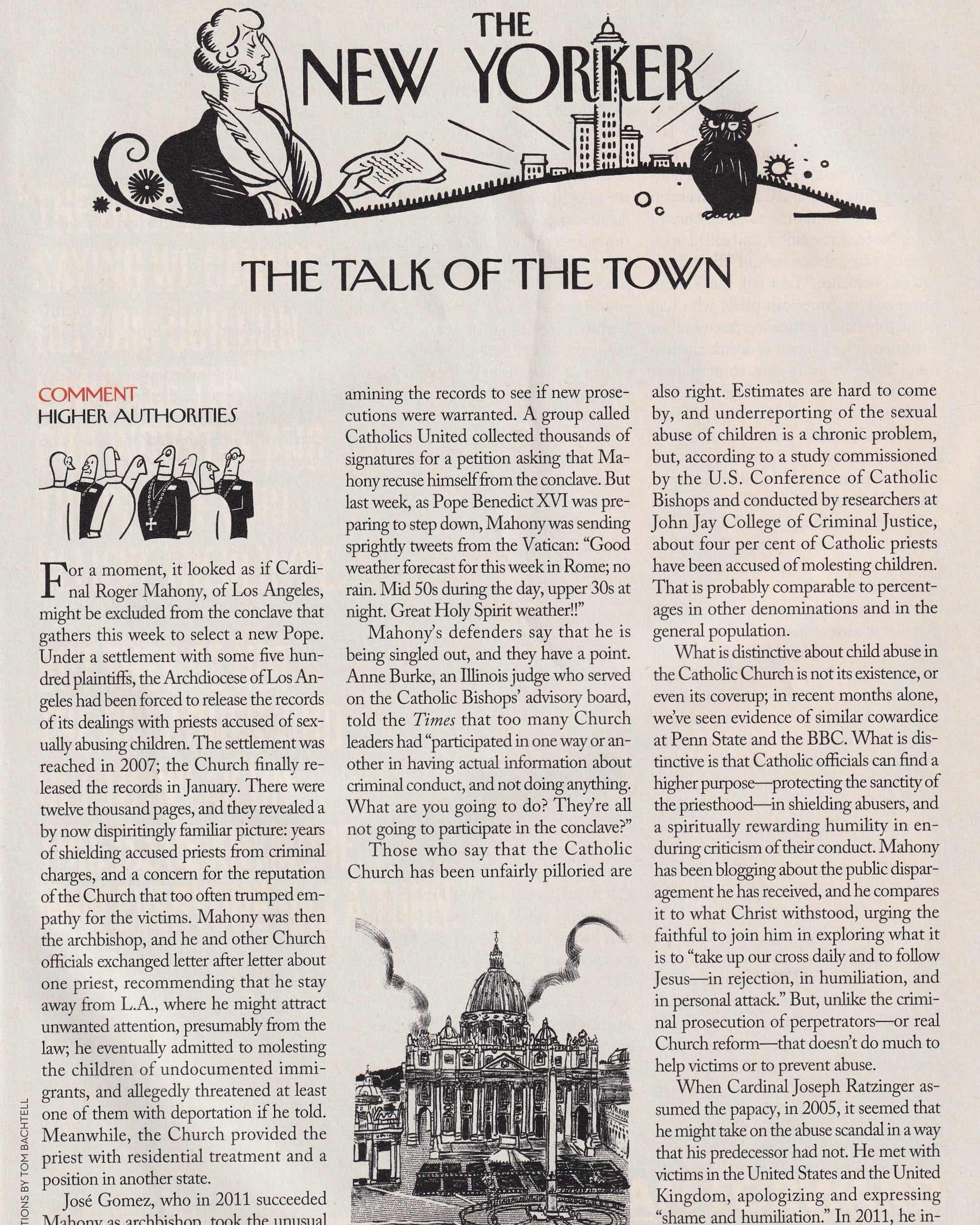 The New Yorker "Sic Transit Glora Mundi" 11 Mar. 2013 Mags & Zines The New Yorker