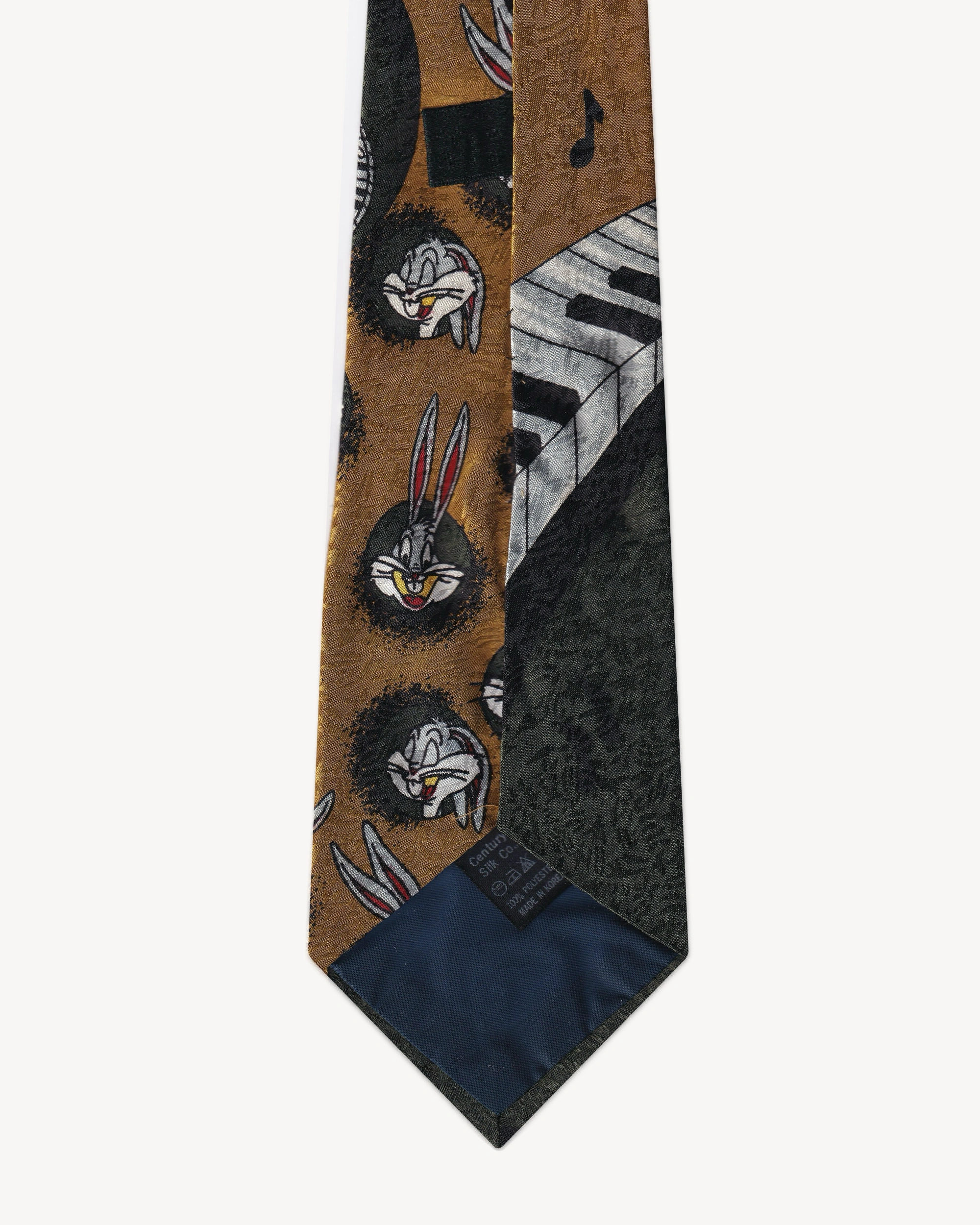 Tie “Bugs Bunny Piano” Looney Tunes Ties Looney Tunes