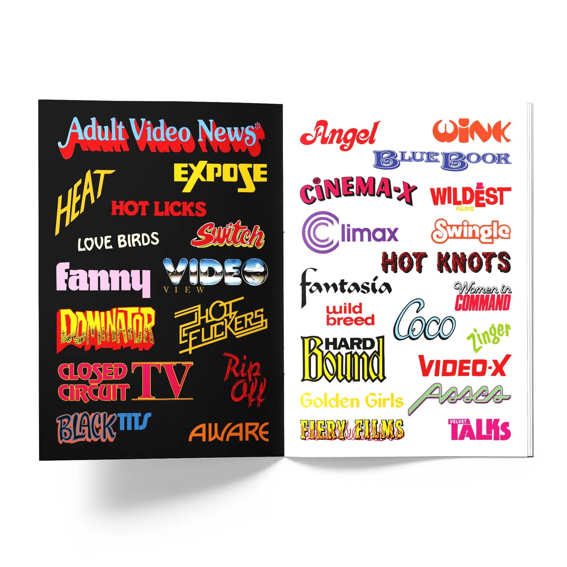Top Shelf Type: Adult Magazine Logotypes 1960-1990 - Lock Books Art Books Lock Books
