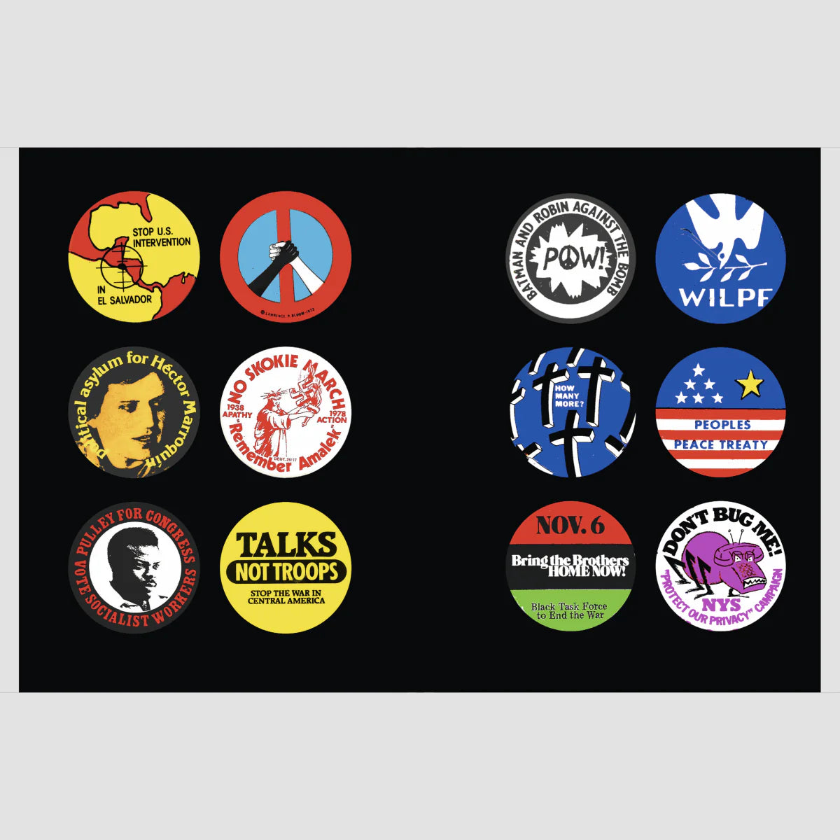 POLITICAL BADGES - Masala Noir Art Books Masala Noir
