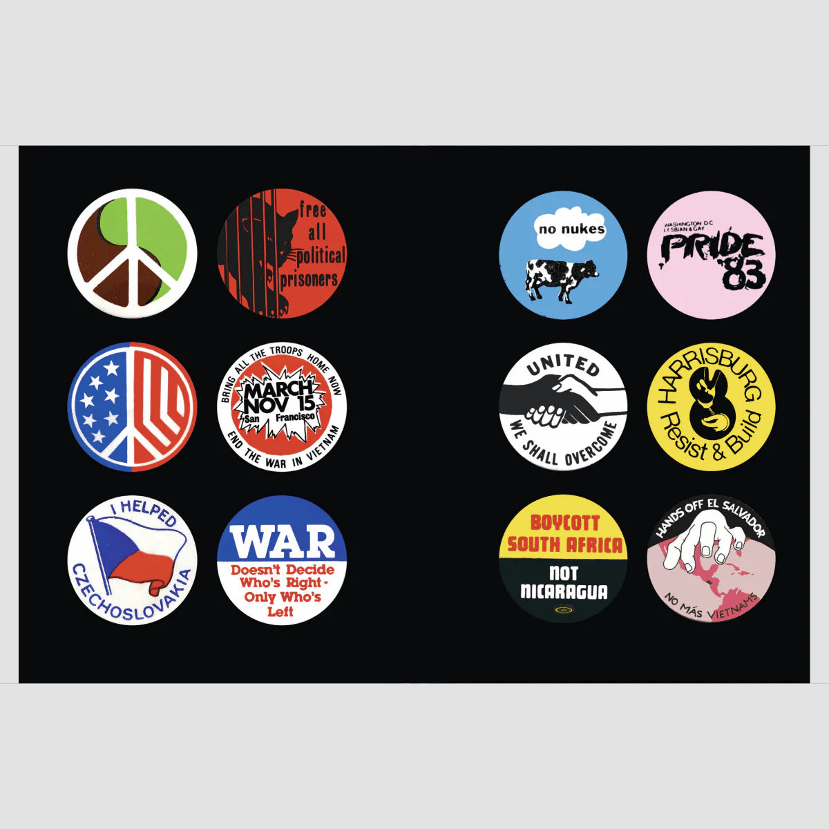 POLITICAL BADGES - Masala Noir Art Books Masala Noir