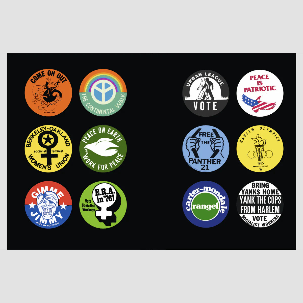POLITICAL BADGES - Masala Noir Art Books Masala Noir